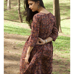 Kalamkari Mirror Yoke Dress By Threeness The Secret Label