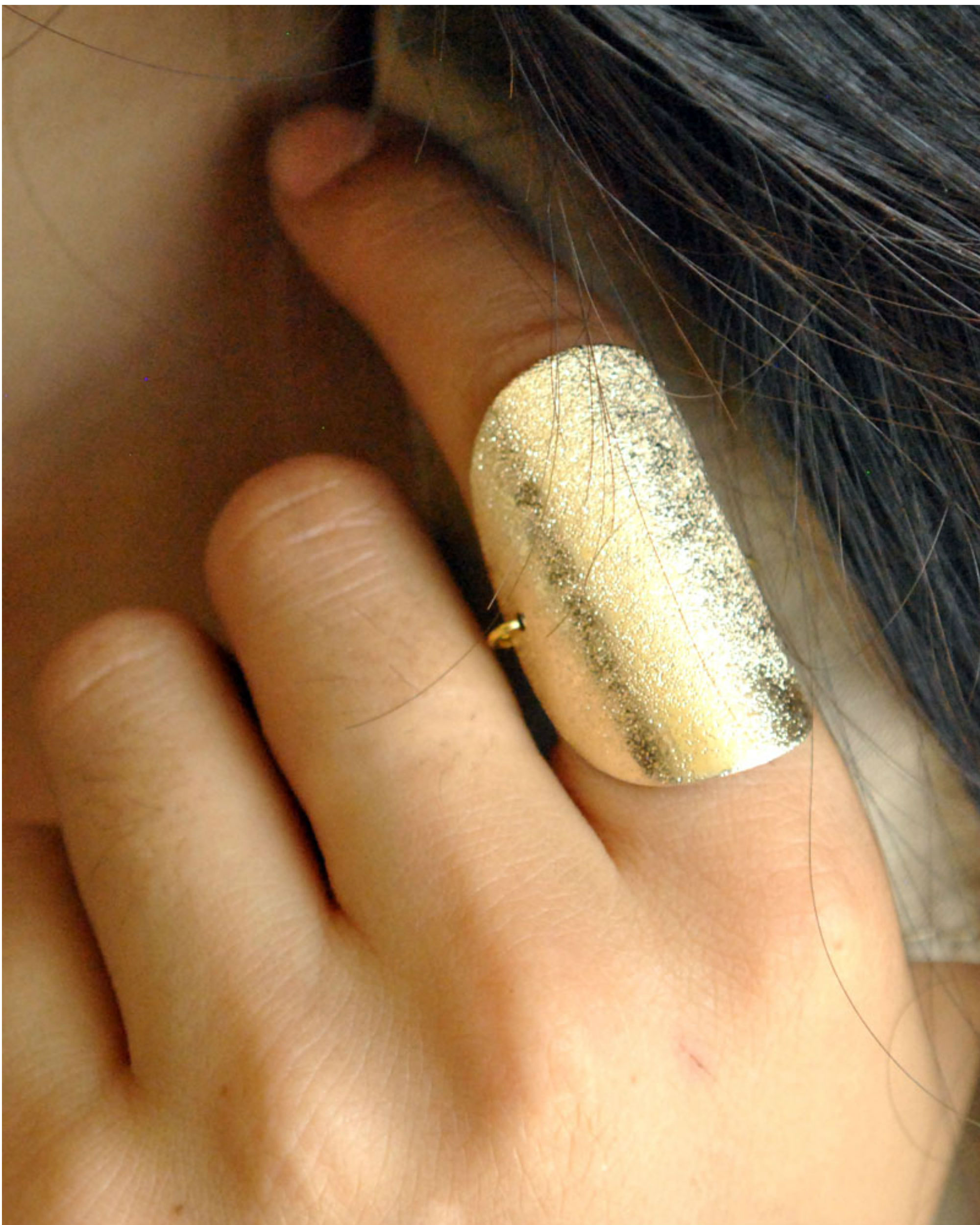 Gold flat ring