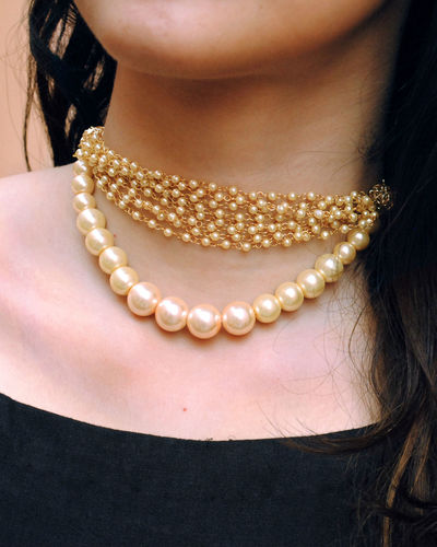 Lapiz kundan with pearl choker – Jade and Jewels