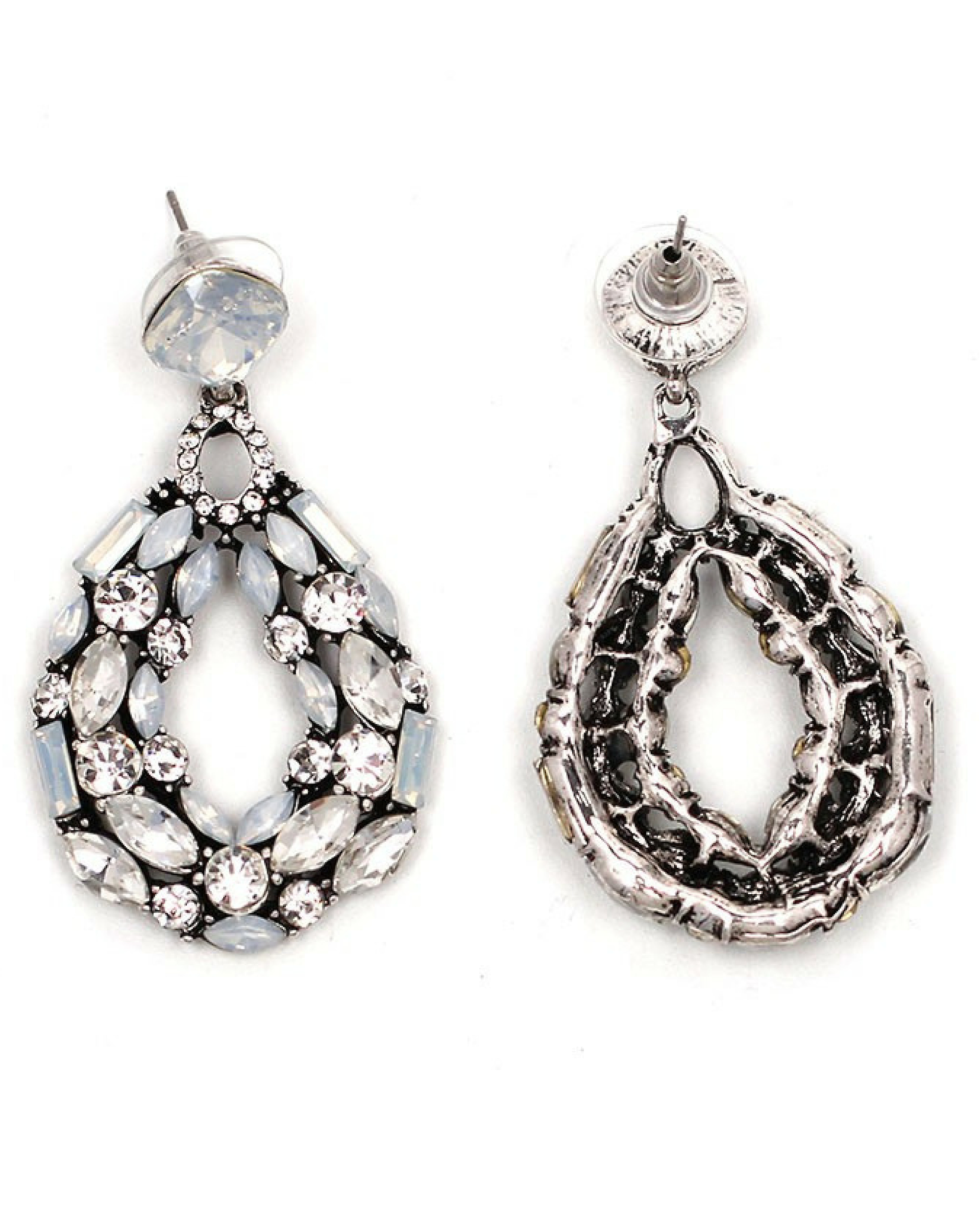 Clear crystal earrings by Streethopper | The Secret Label