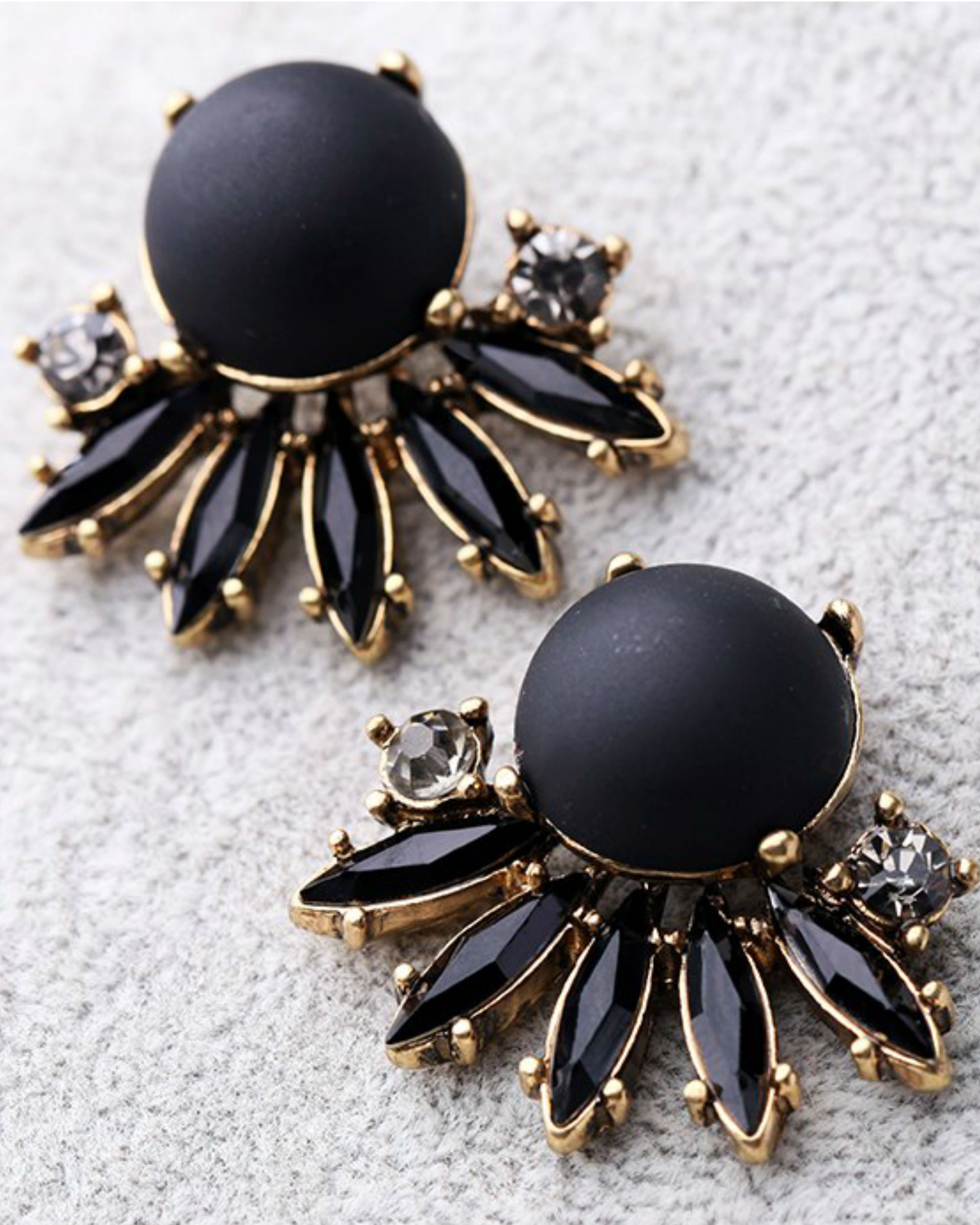 black earrings for western dresses