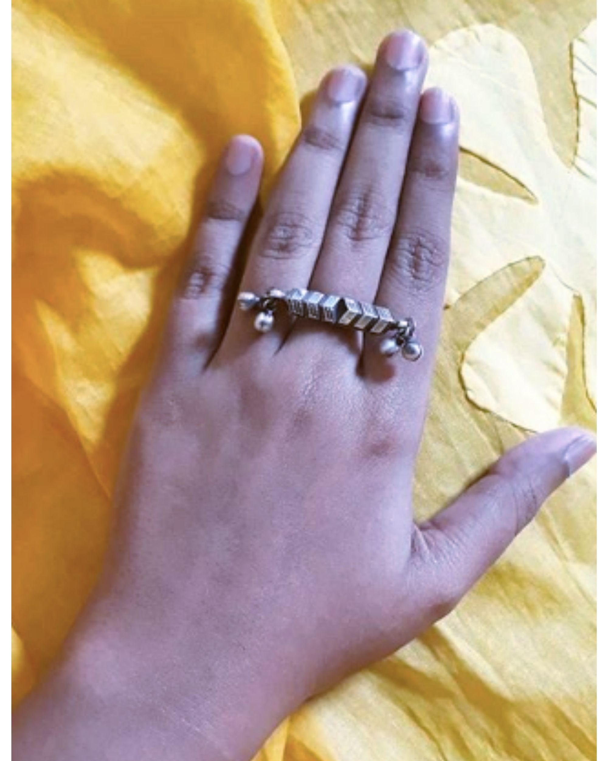 Geometric Ghungroo Ring By Sadabahaar | The Secret Label