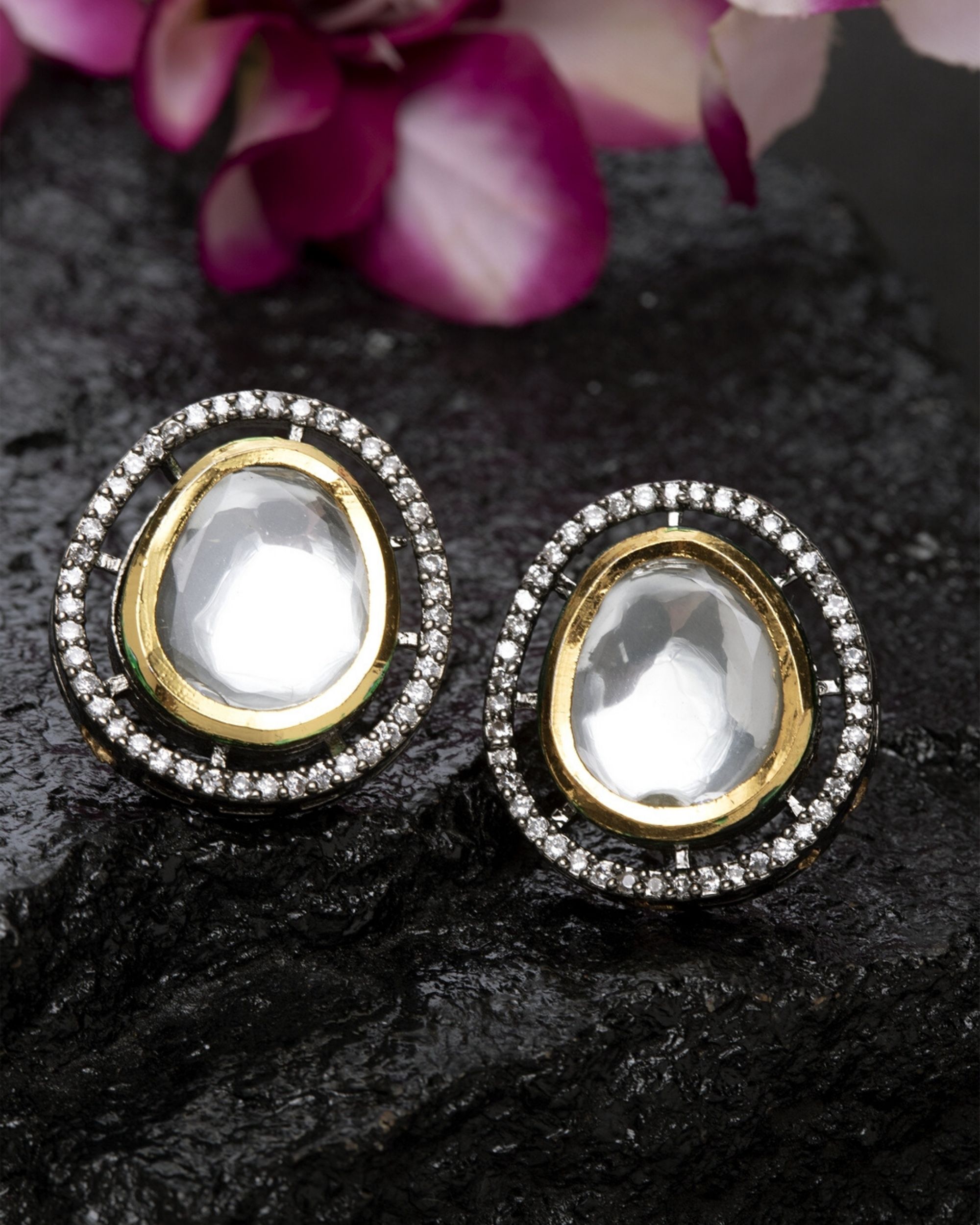 Buy Awesome Kundan Big Jhumka Style Earrings Jewelry Set Pearls Online in  India  Etsy