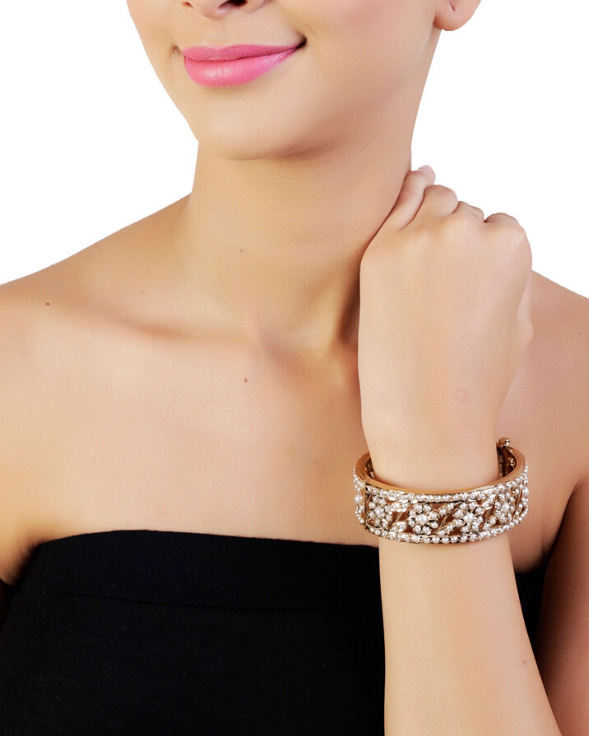 White pearl bangles by Dugri Style | The Secret Label