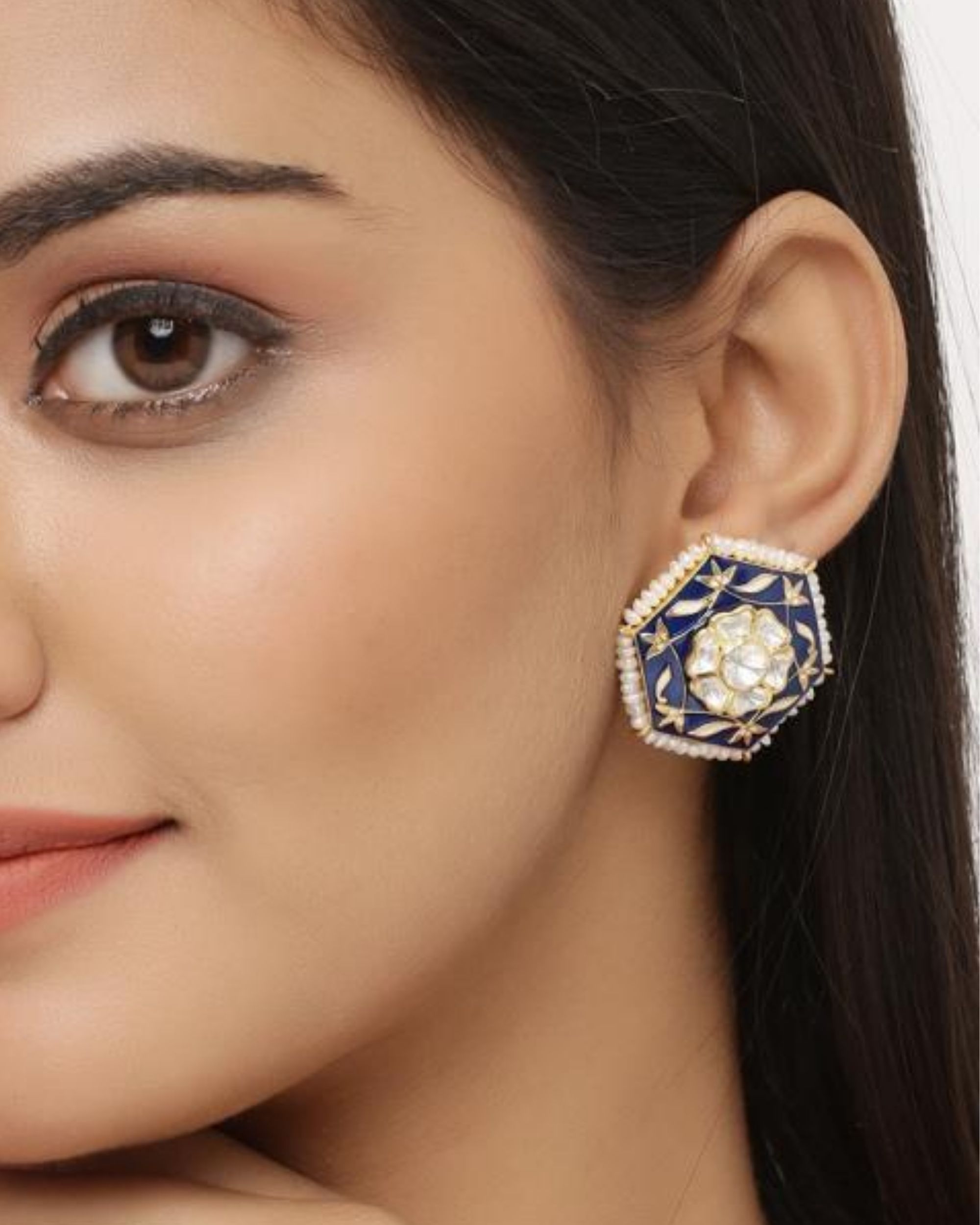 meenakari stud earrings