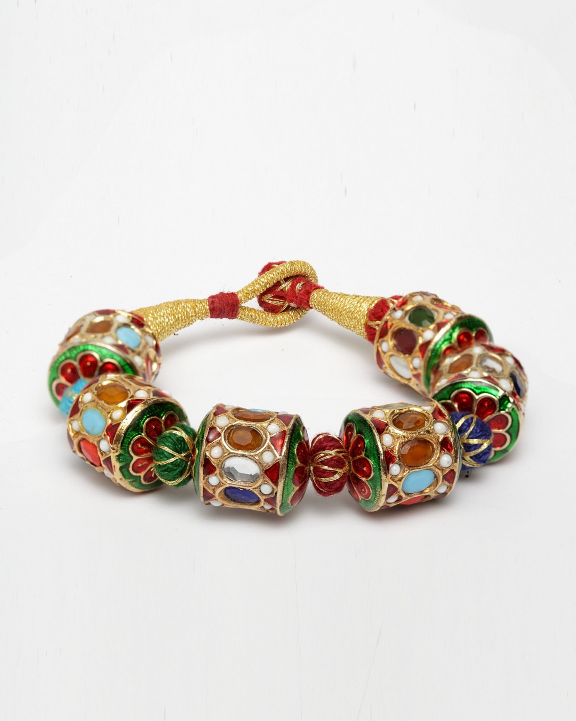 Multicolour navratan bracelet by Dugri Style The Secret Label