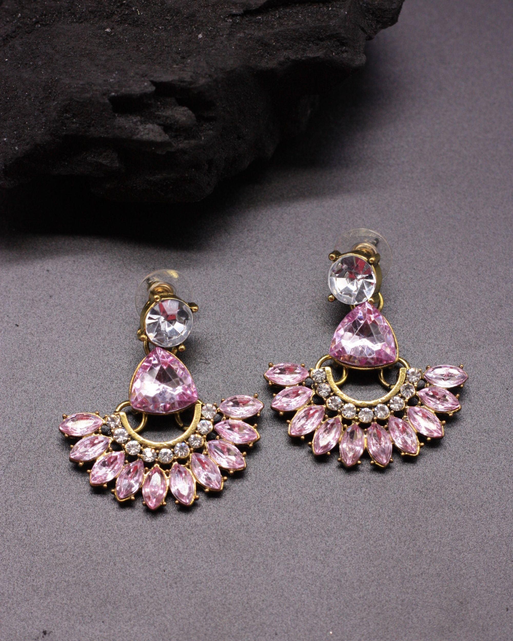 Flipkartcom  Buy Azora Long Dangle earrings Party earrings for women  Black Crystal Drop Earrings jewellery Black Diamond Crystal Drops   Danglers Online at Best Prices in India