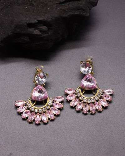 Buy YouBella Stylish Fancy Party Wear Jewellery Gold Plated Dangler Earrings  for Women Pink YBEAR32243 Online at Low Prices in India  Paytmmallcom