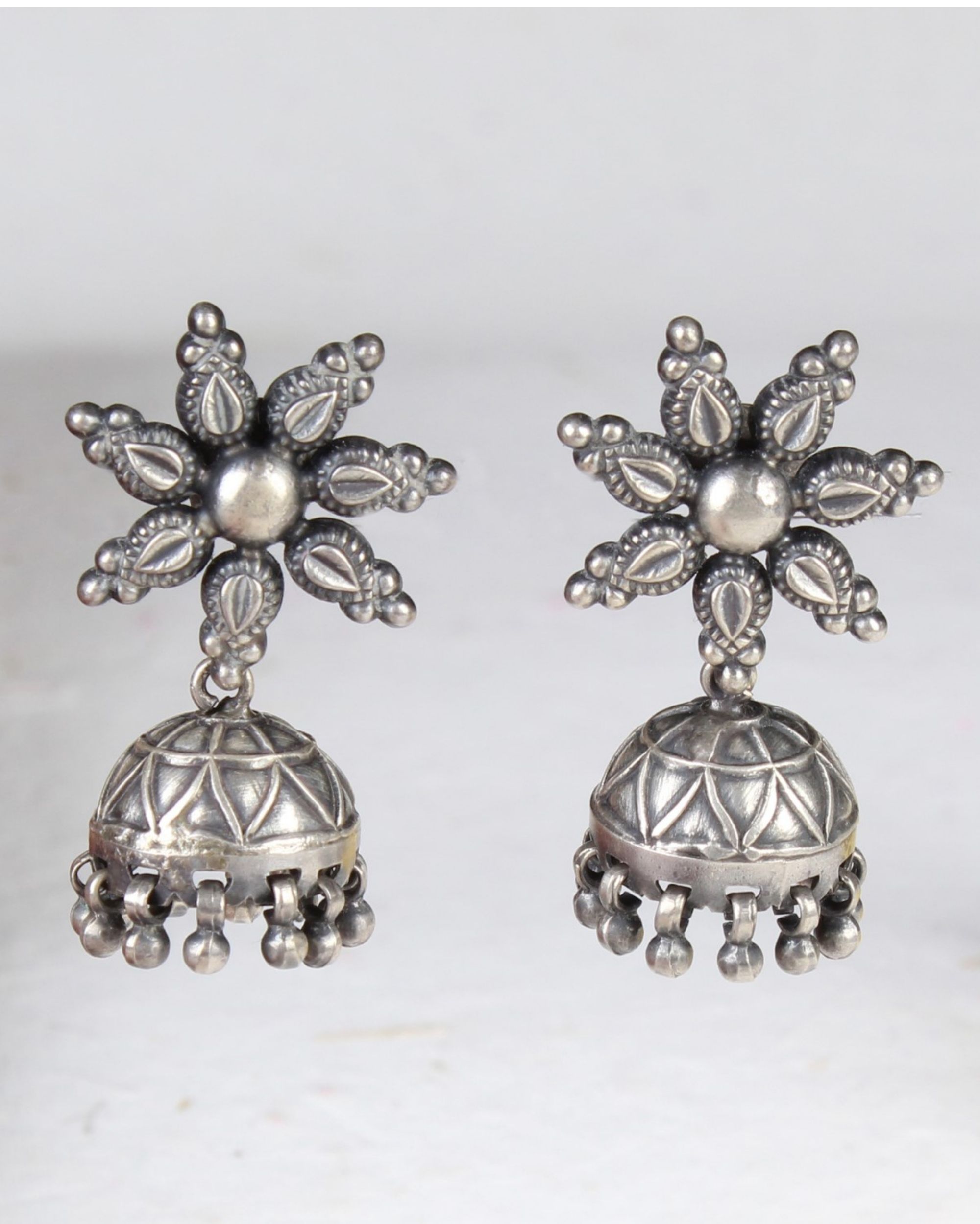 Engraved Flower Earrings By Studio B 40 | The Secret Label