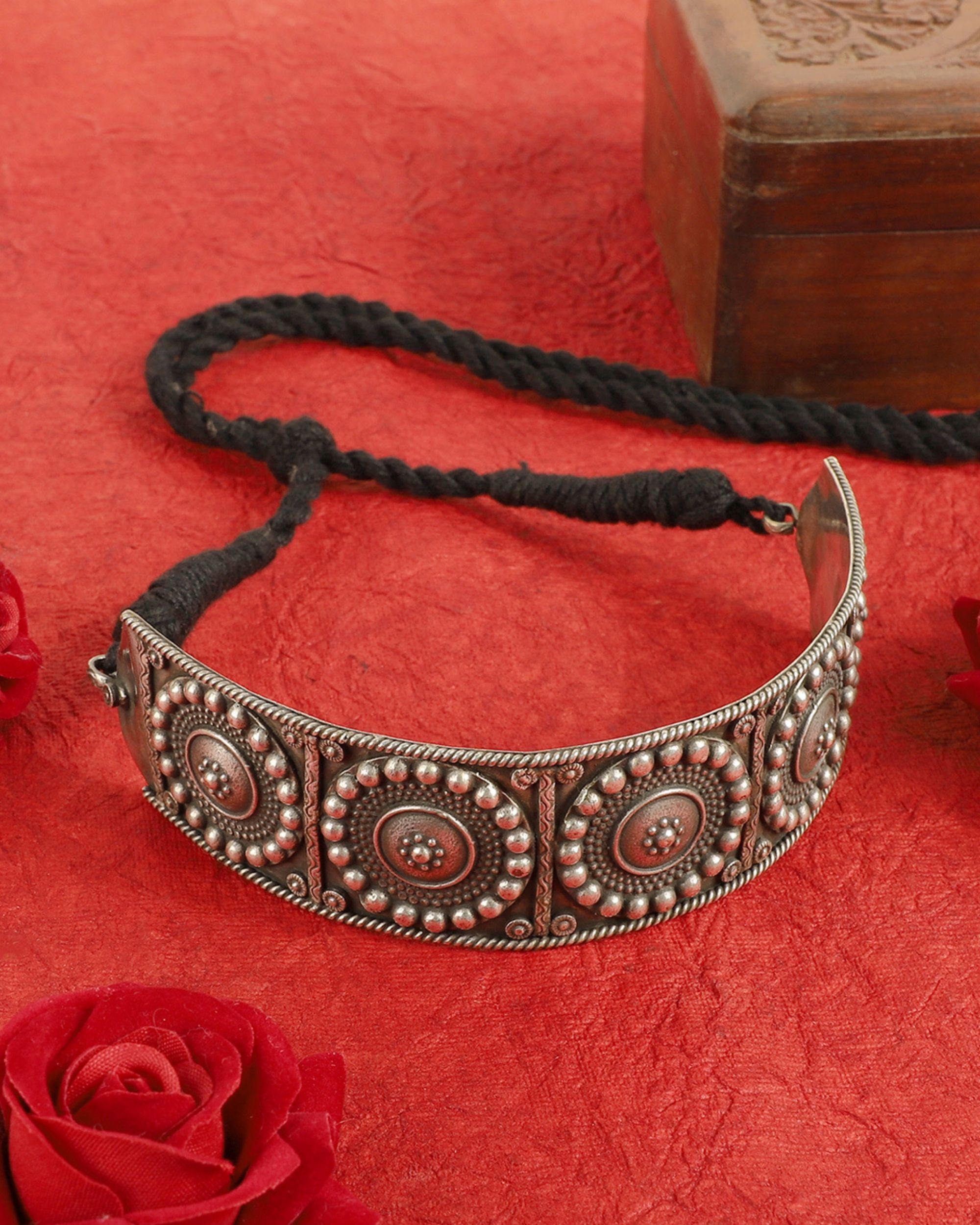 Floral engraved tribal choker by Studio B 40 The Secret Label