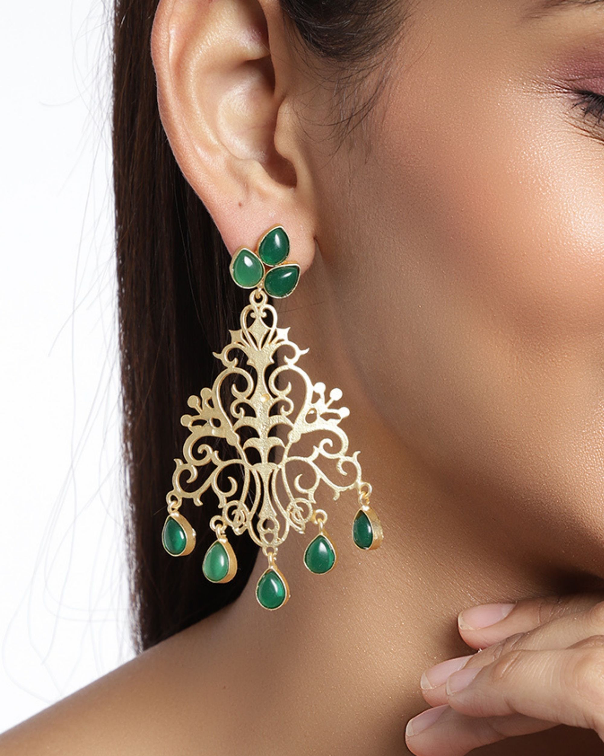 Classic green earring by Binni's Wardrobe The Secret Label