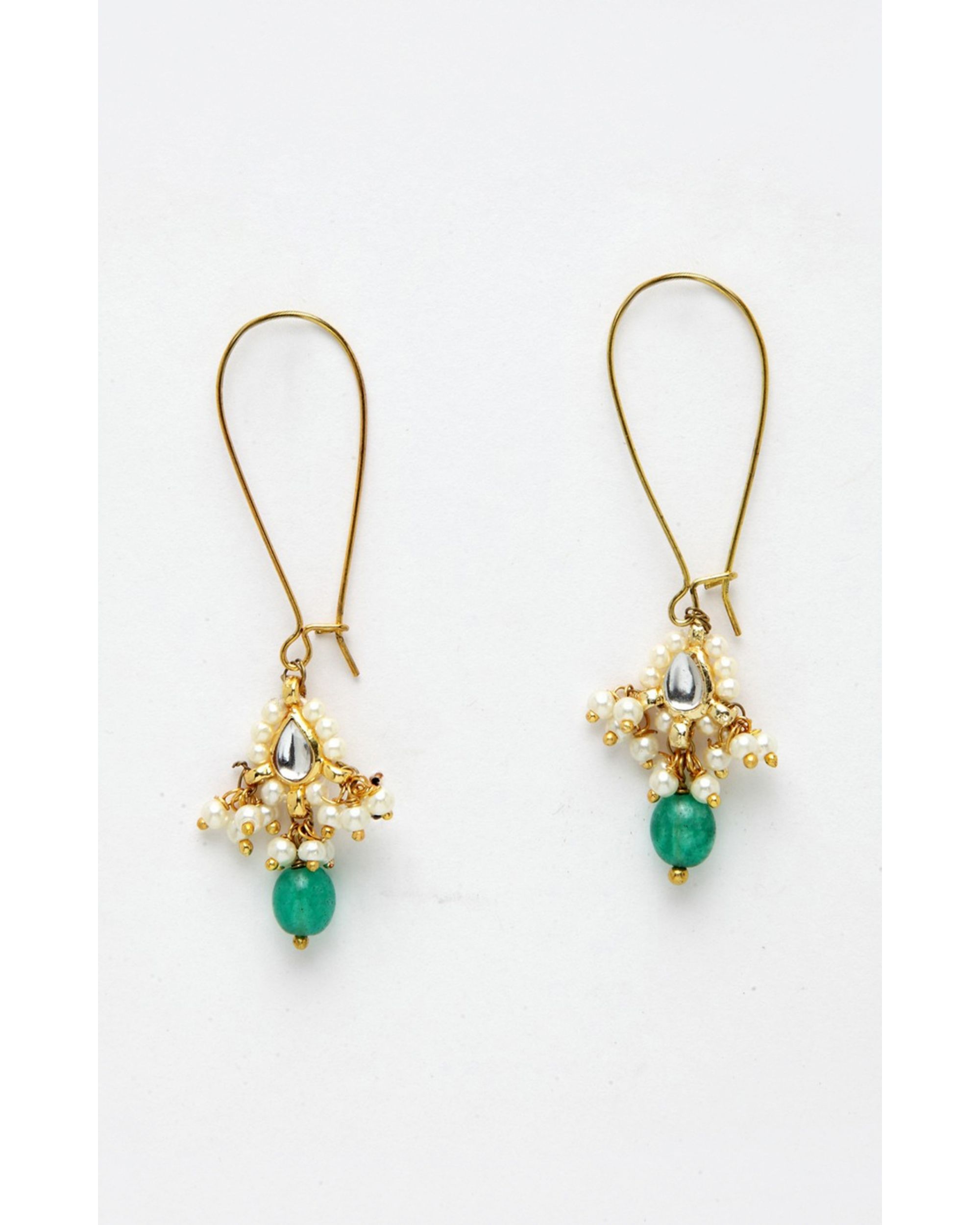 Stylish Long Earrings for Weddings and Parties American Diamond Long  Earrings  Victoria Crystal Earrings  Emerald Green by Blingvine