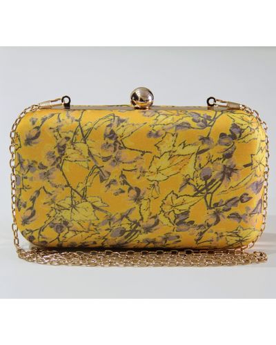 Silk Ladies Mustard Yellow Clutch, Size: 8x5 Inch at Rs 500 in Mumbai