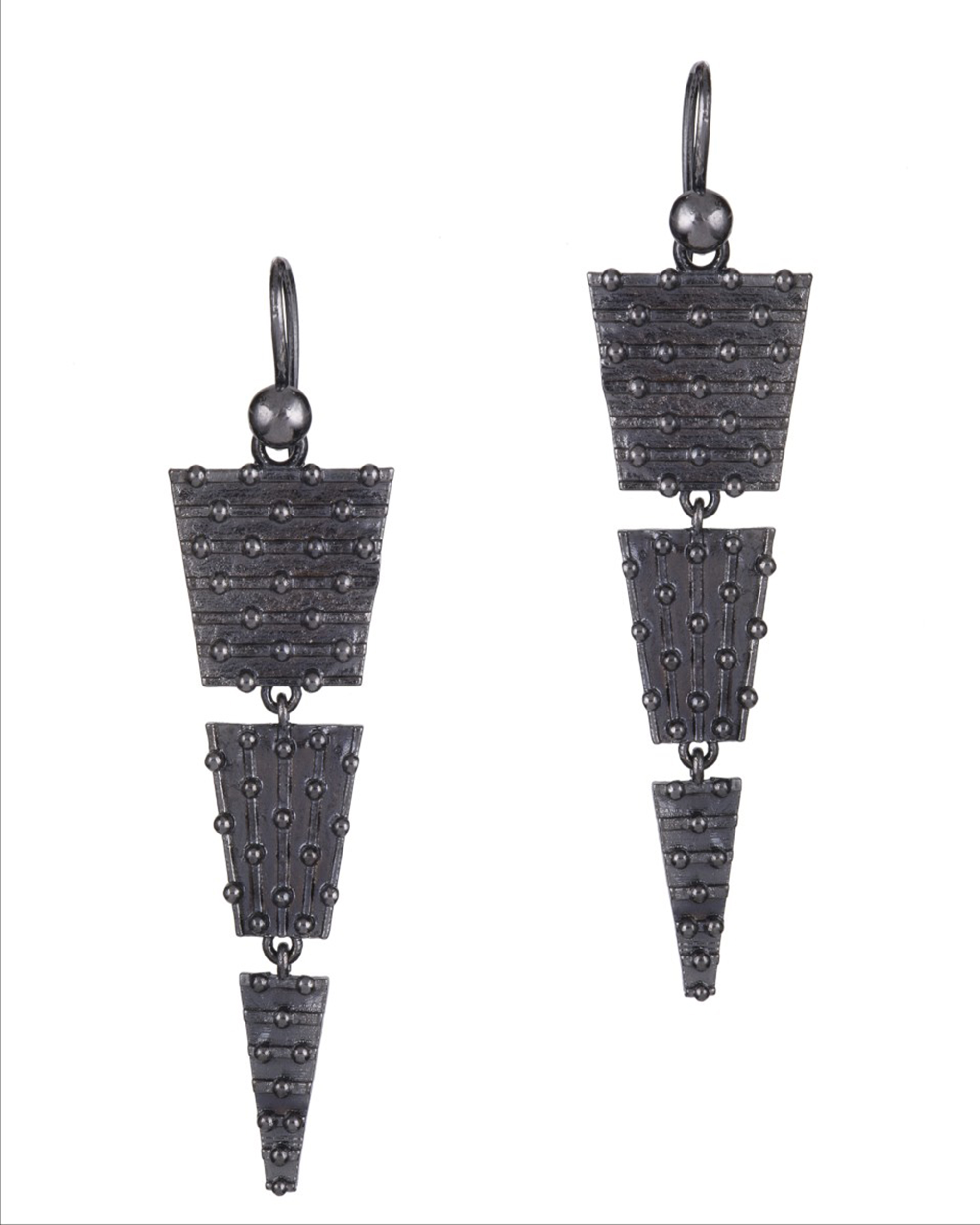 Black Pyramid Steppe Earrings