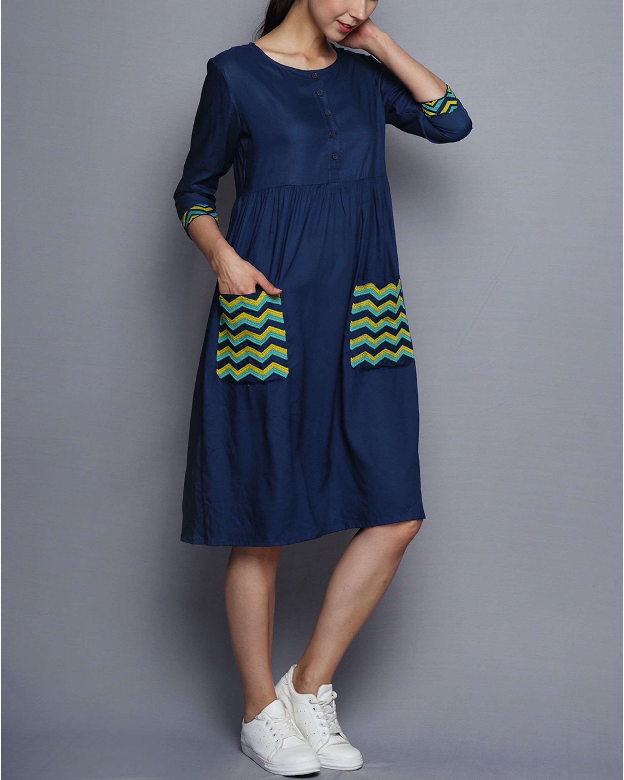 Blue pocket dress by UNTUNG | The ...