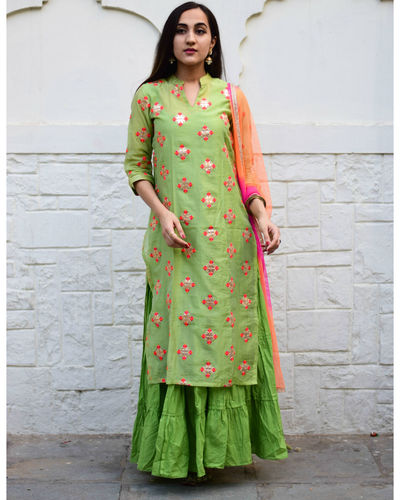 Chartruese green set by Siddhi Creation | The Secret Label