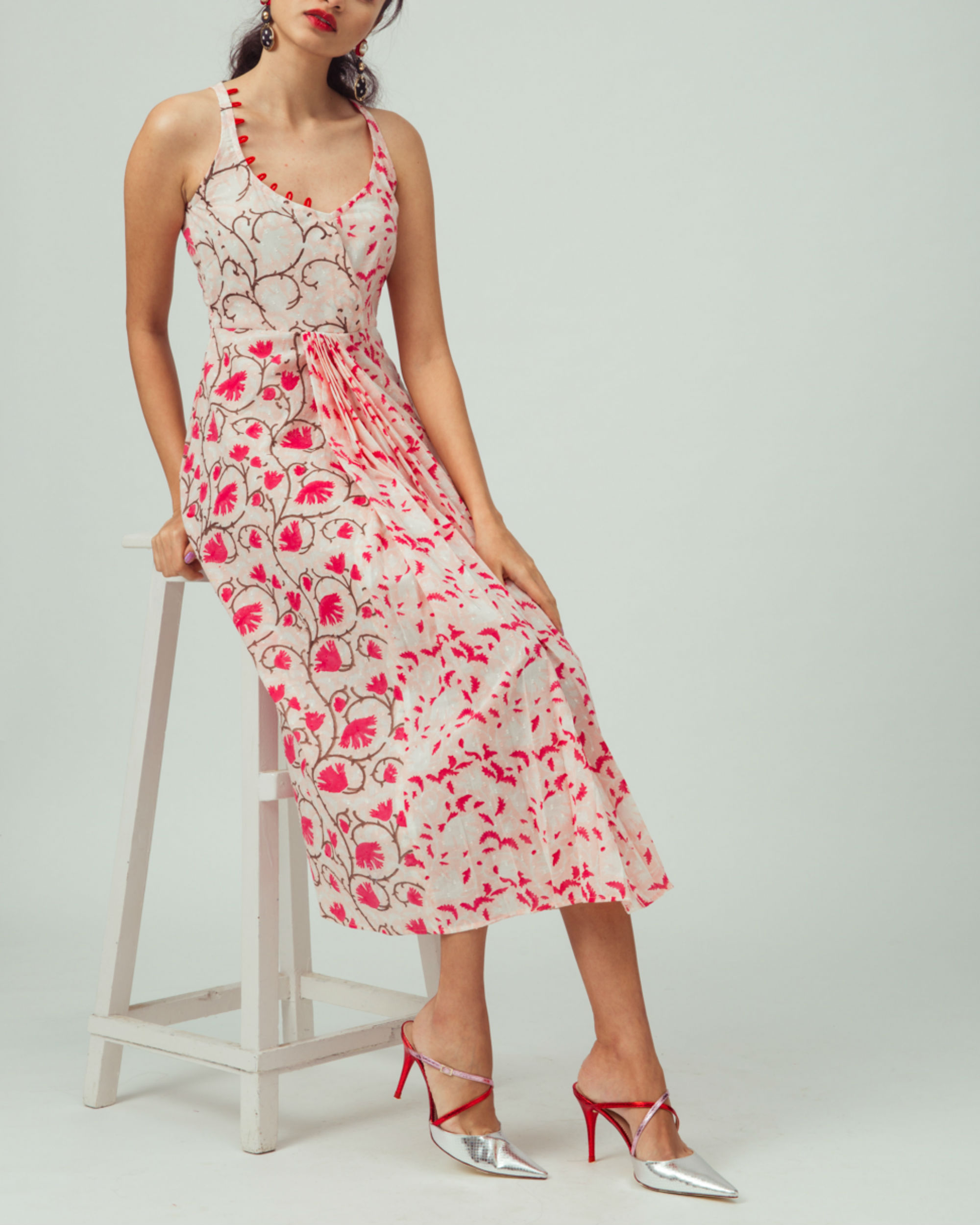 Cherry Blossom Pleated Dress By Jodi The Secret Label