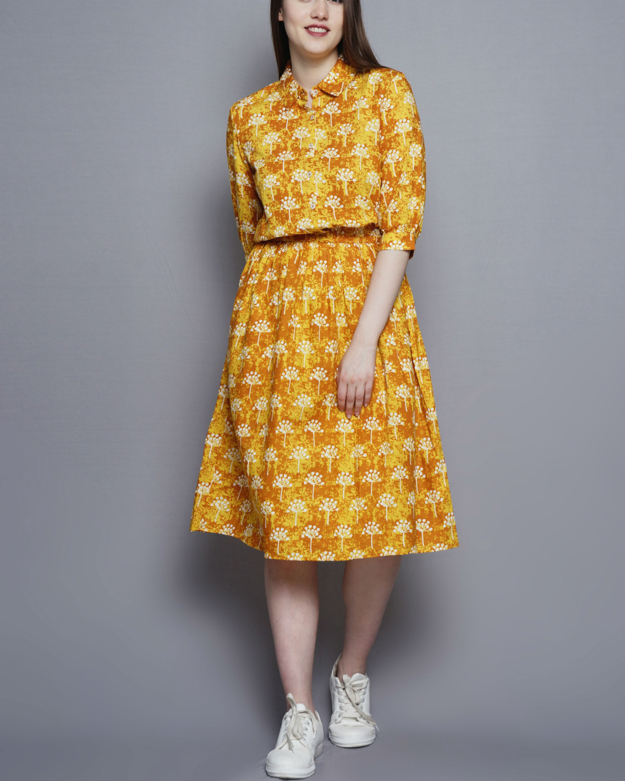 Mustard yellow shirt sales dress