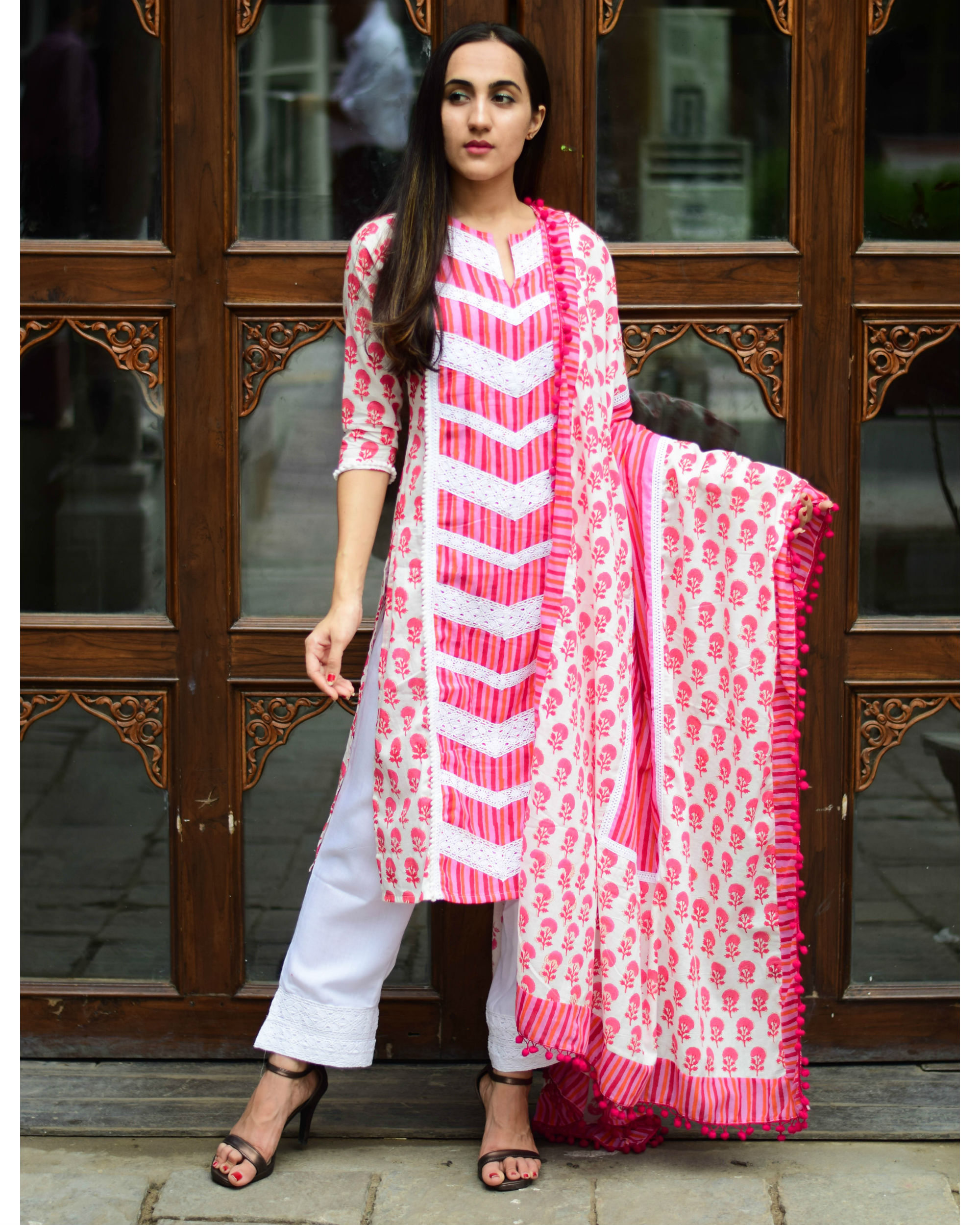 Pink And White Set by Keva The Secret Label