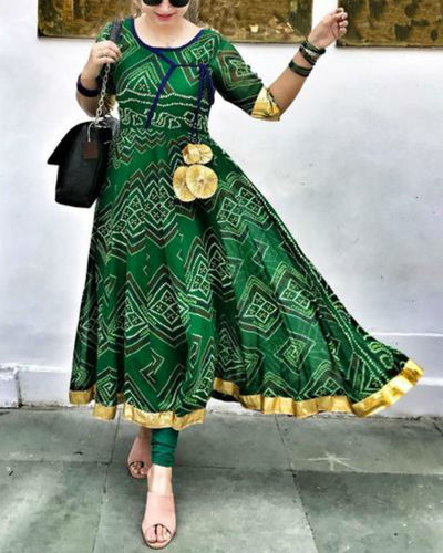 Bandhani anarkali kurti best sale