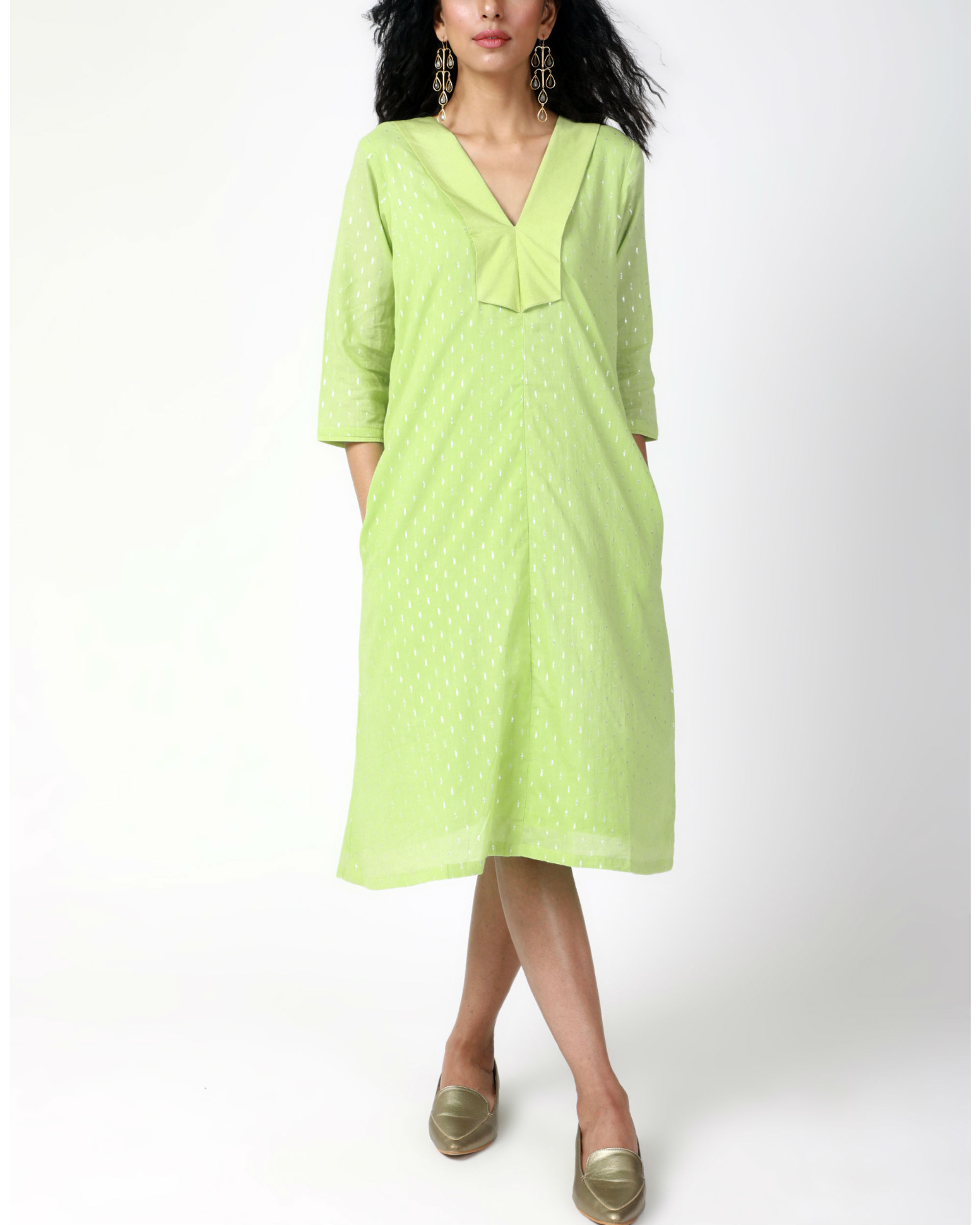 Green collared dress by trueBrowns The Secret Label