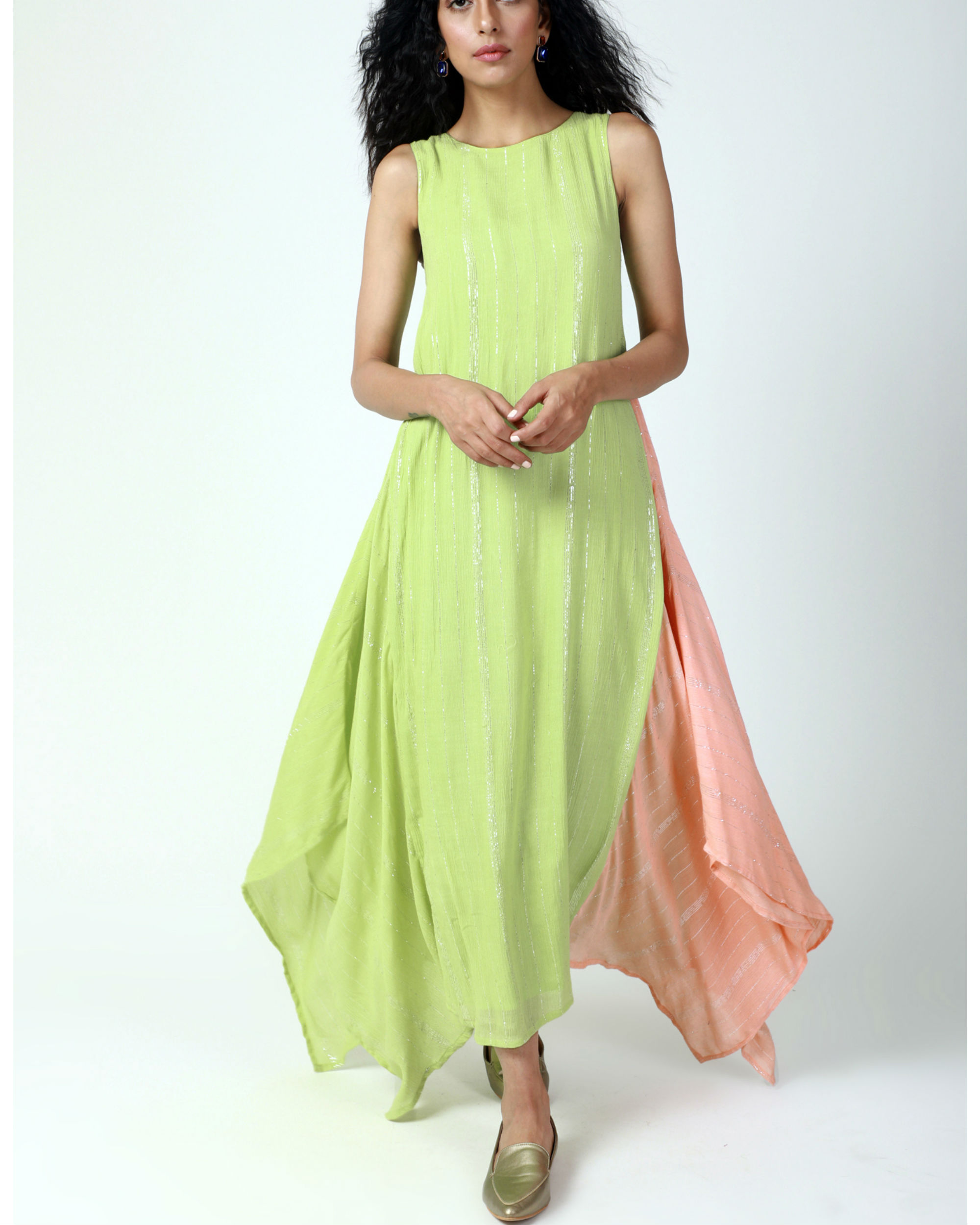 Mint green box asymmetric dress by trueBrowns | The Secret Label