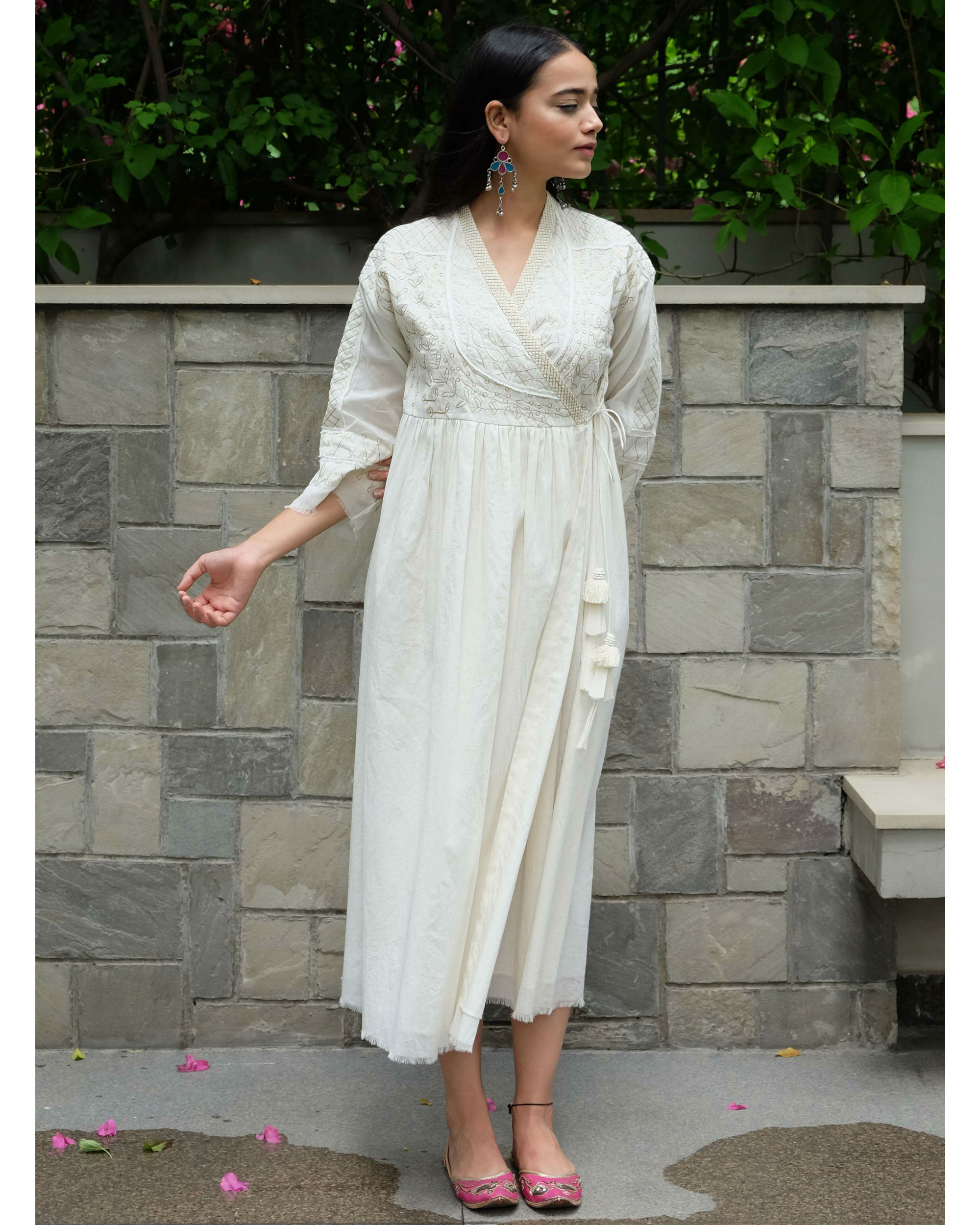 Zari work quilt angrakha dress by RAIMAN | The Secret Label
