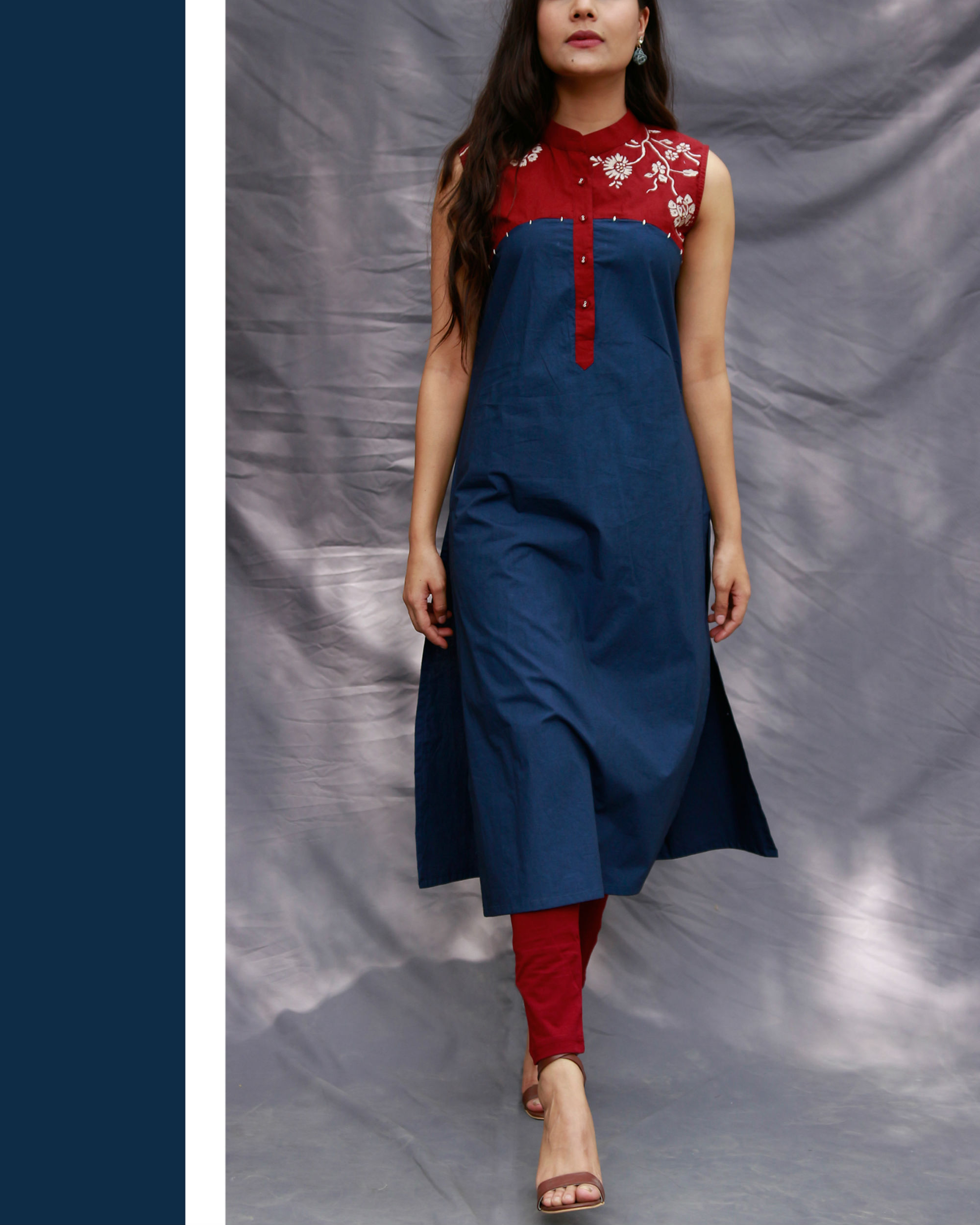 navy blue straight dress