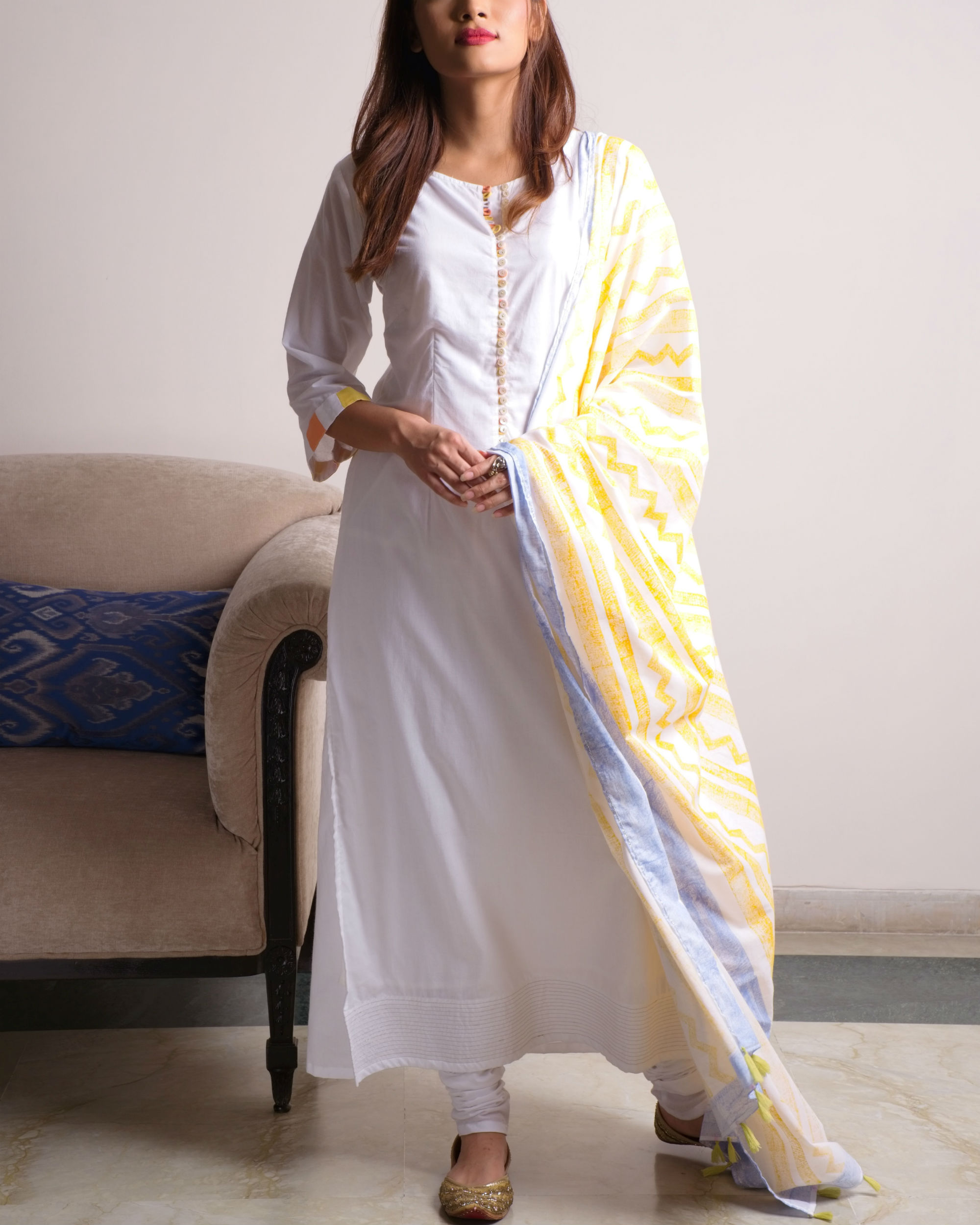 white long indian dress