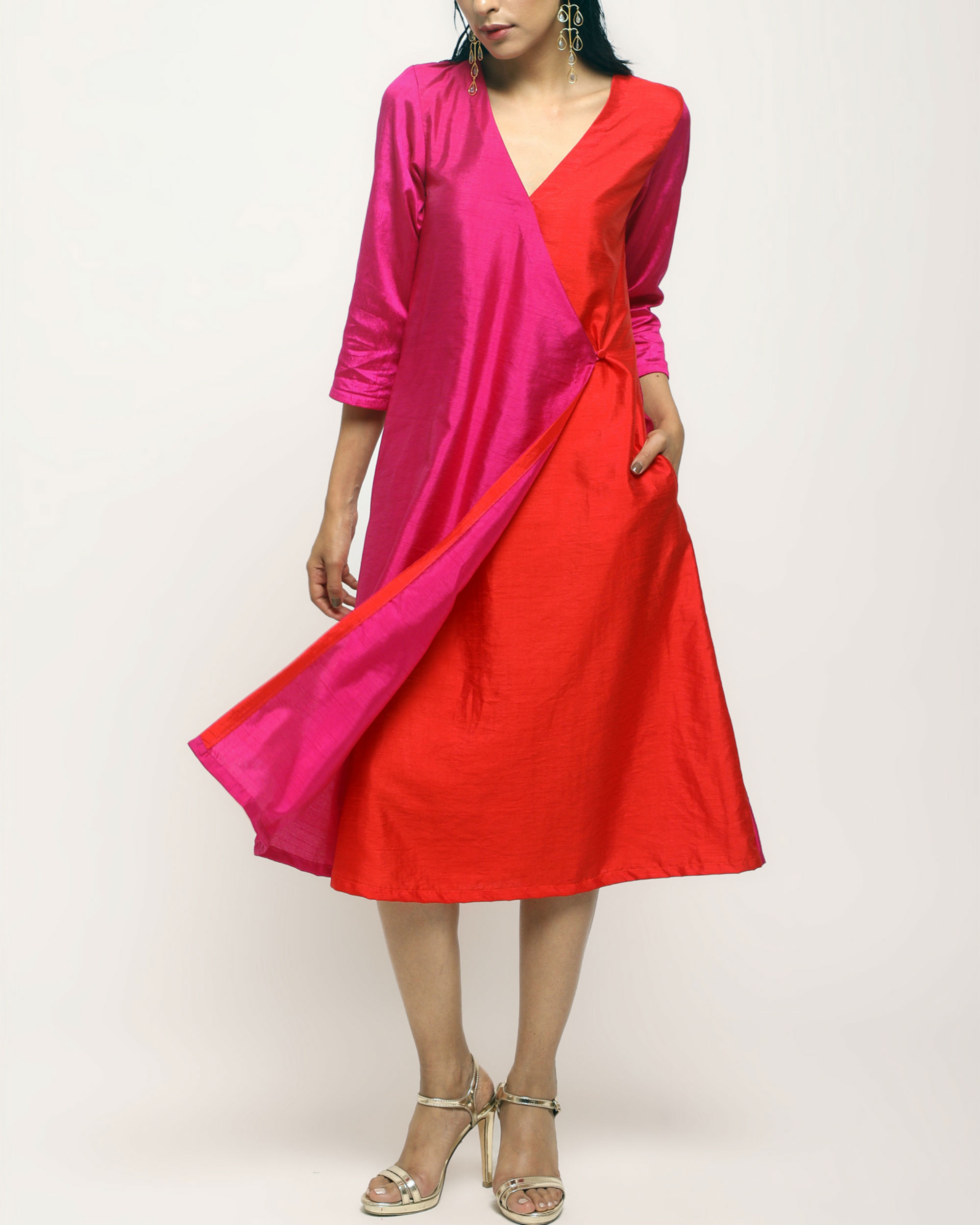 Pink overlap dress by trueBrowns | The Secret Label