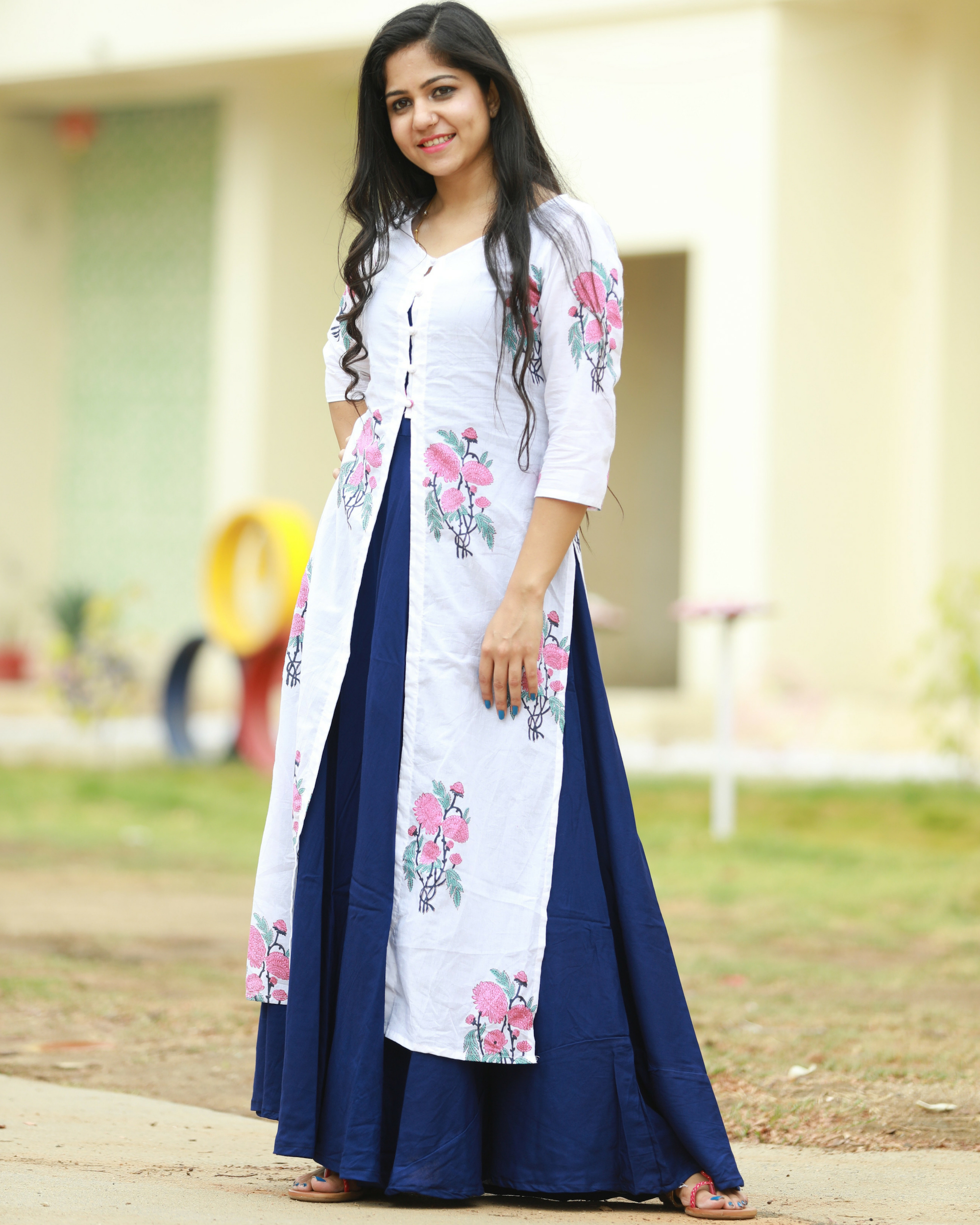 White slit kurta set by Lavanya The Label | The Secret Label