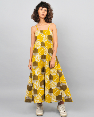 Honeycomb strappy dress by Rias | The Secret Label