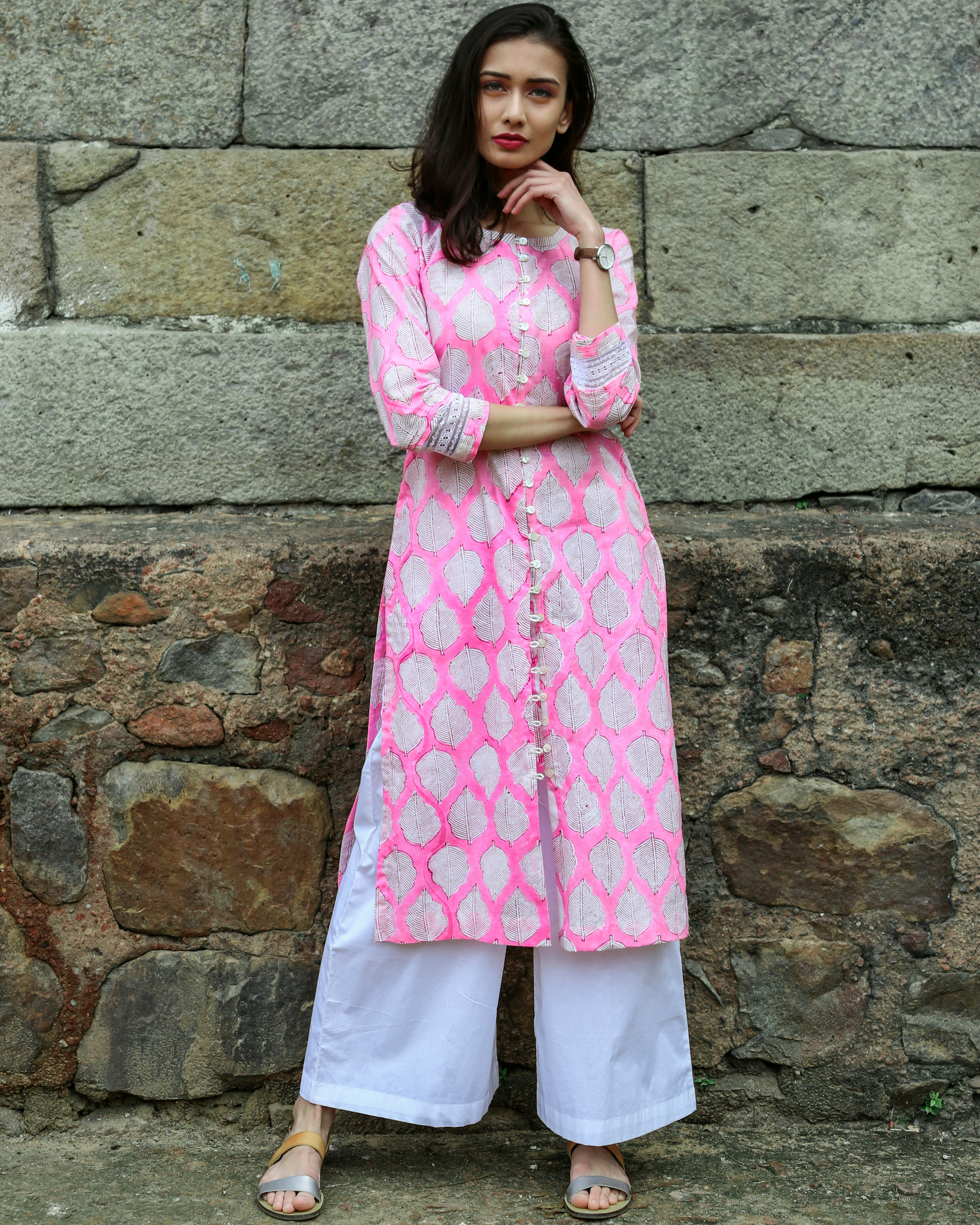pink frock kurti