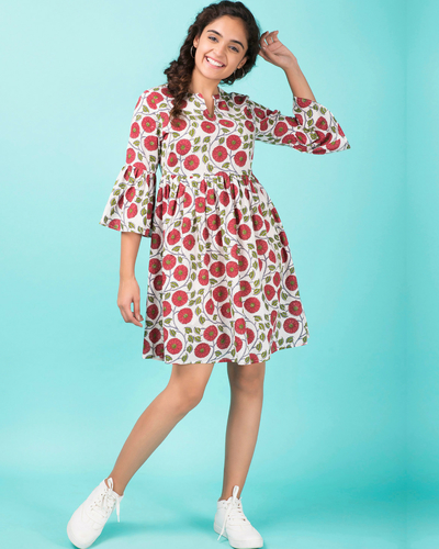 cotton sunflower dress