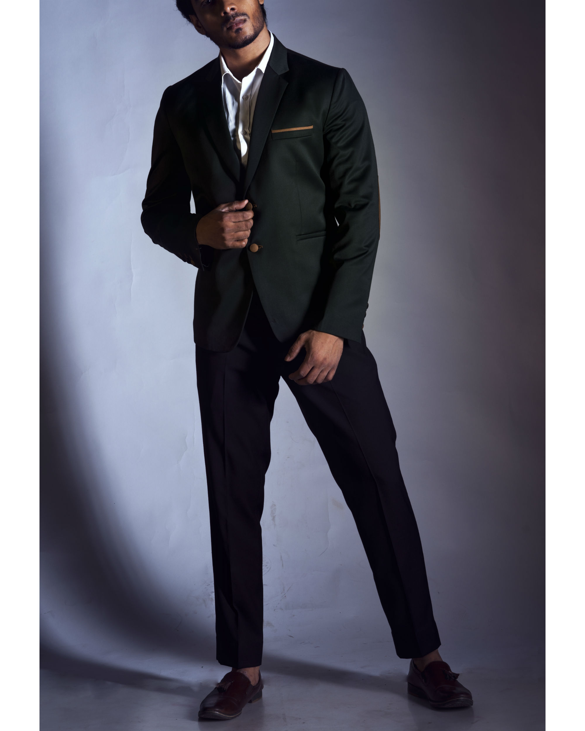 Green Titolo twill blazer | Jacquemus | MATCHES UK