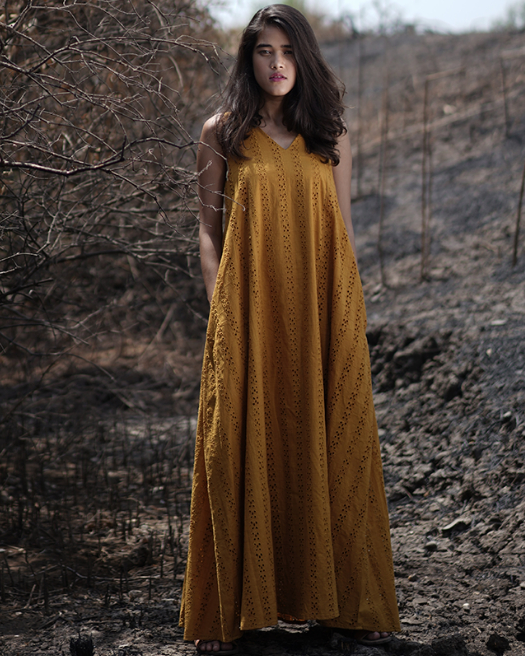 flared maxi gown