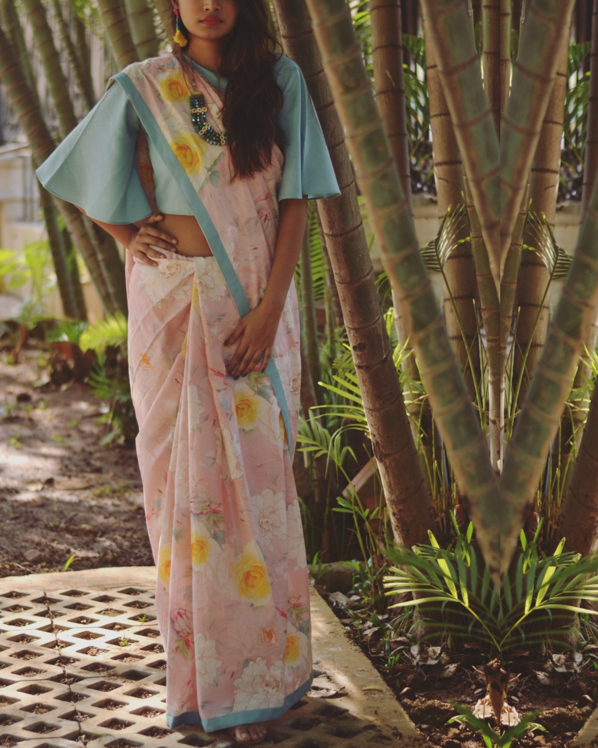 cotton printed sari