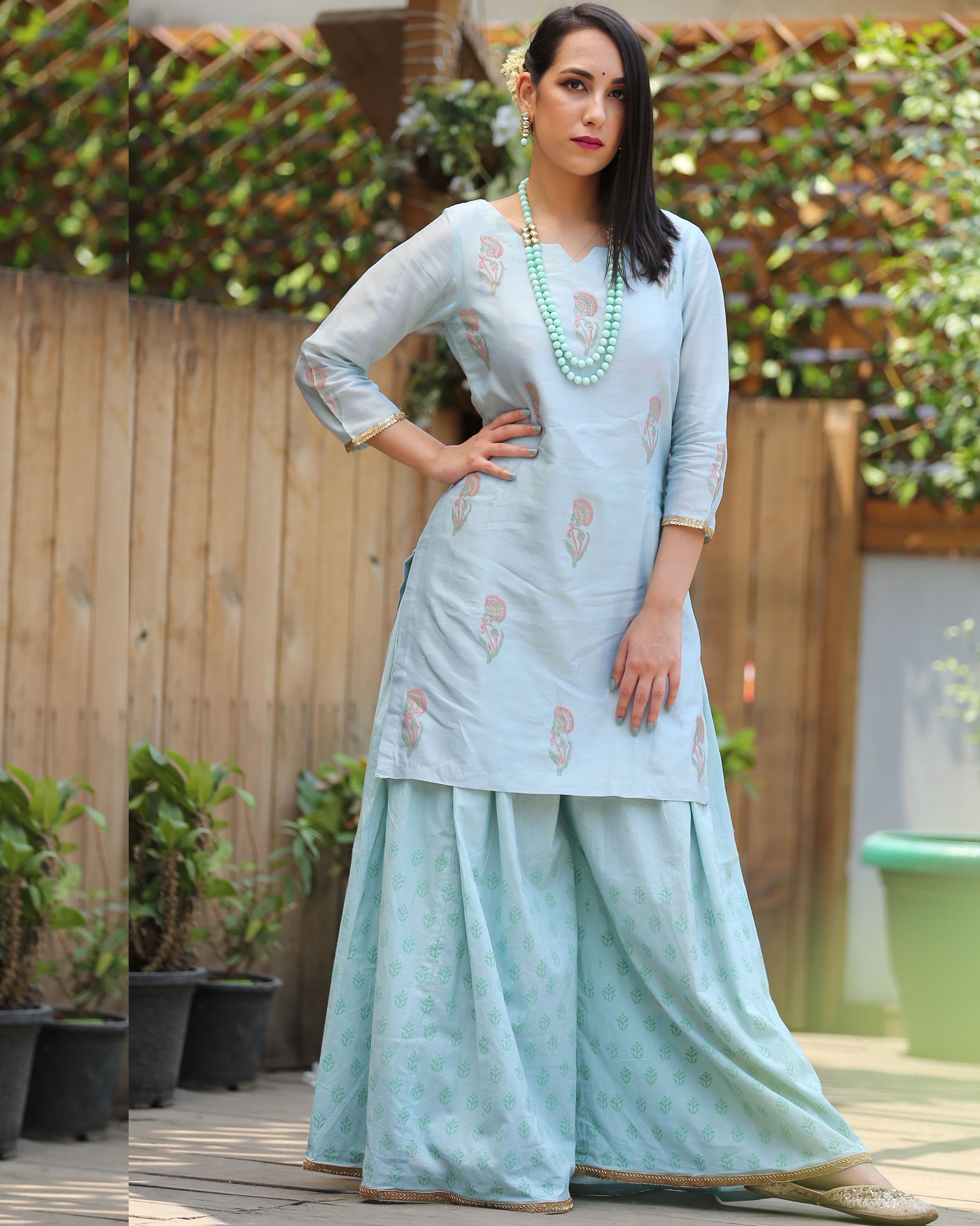 Mint colored suit set set of two by Marasim The Secret Label