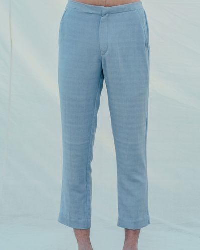 Light blue linen pants BCELESTE