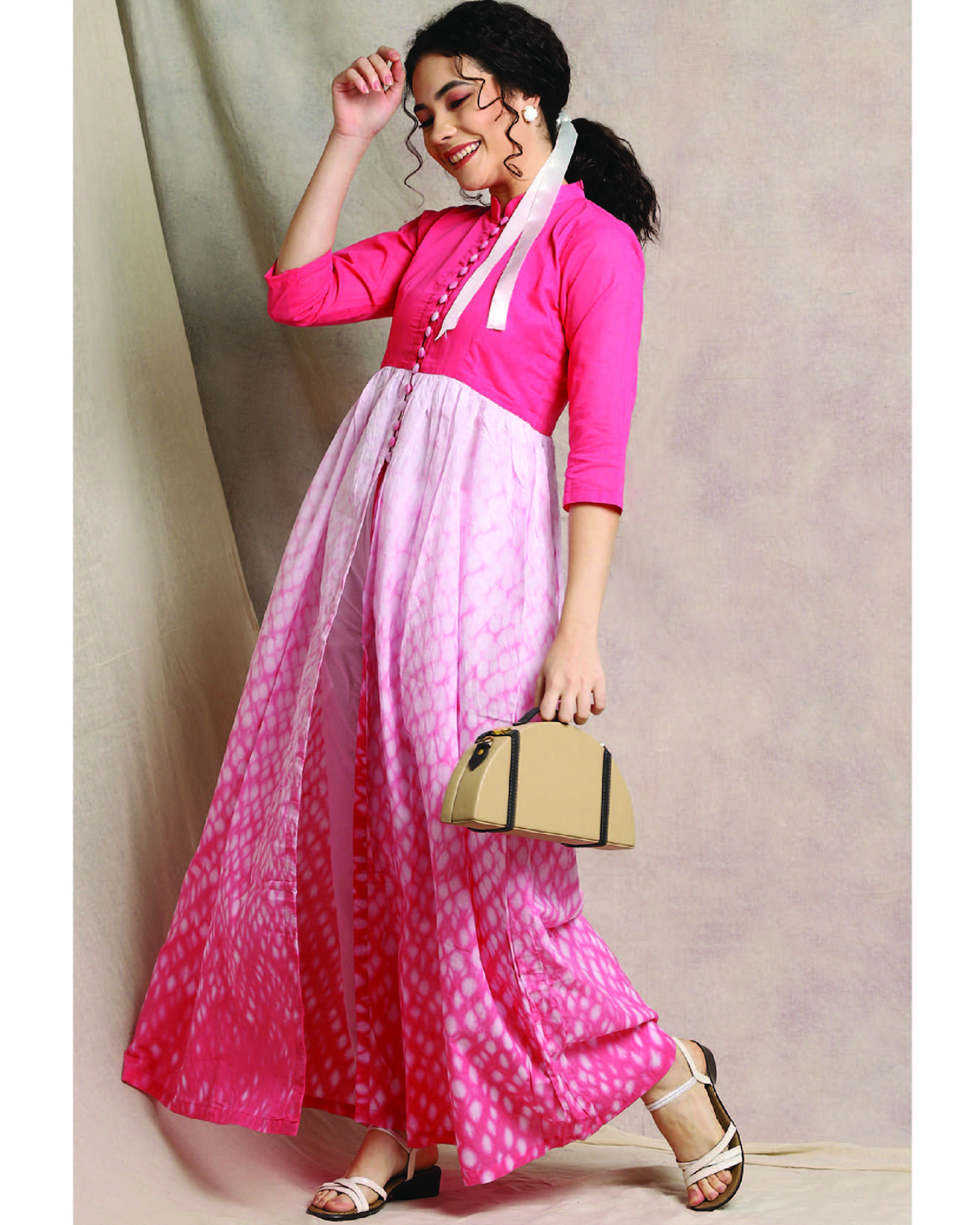 Tiedye slit cape by Jaipuri Jazz The Secret Label