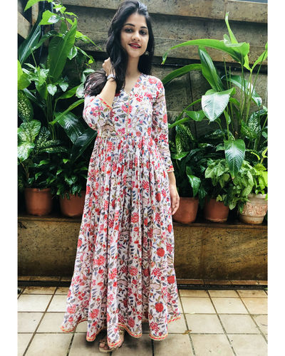 JILMIL Maxi Dresses  Buy JILMIL Girls Jaipuri Printed Long Dress Online   Nykaa Fashion