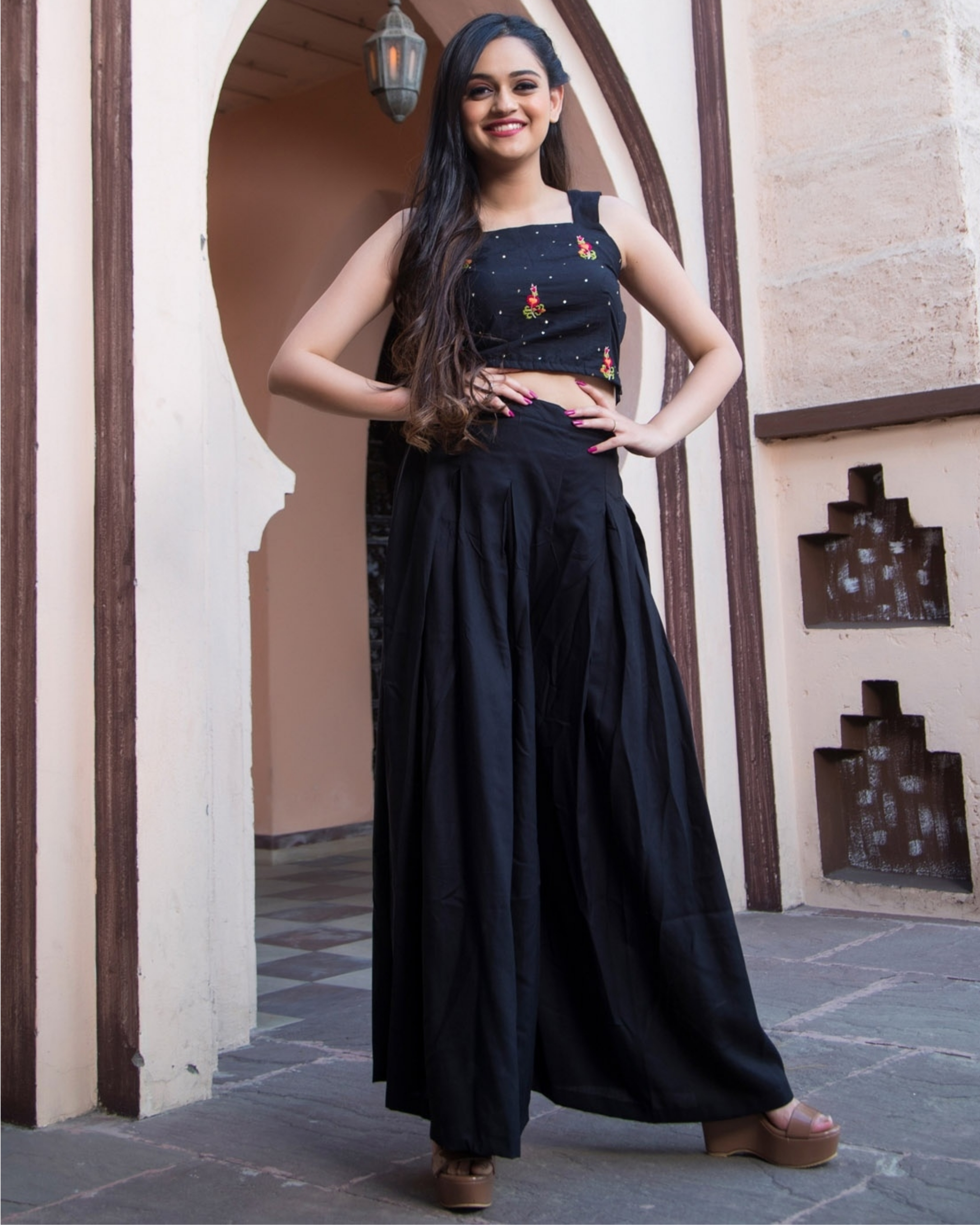 flared pants with top