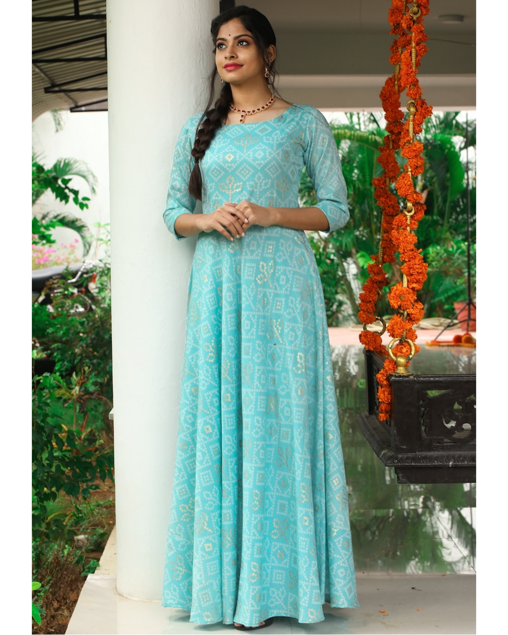 pastel blue frock