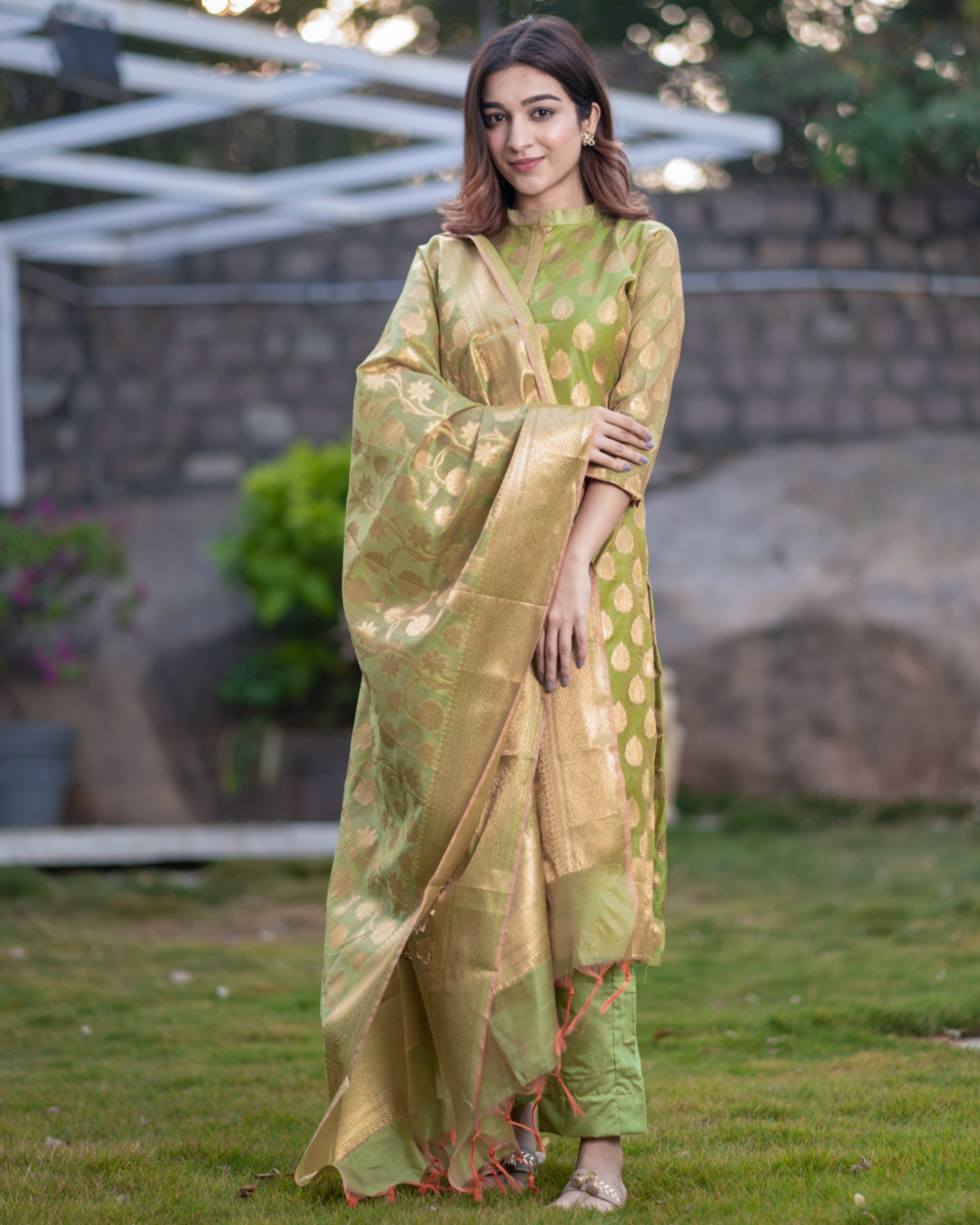 Buy ChaandTara Off White Abla Silk Embroidered High Low Kurta With Mustard  Brocade Constructed Pants by Designer PAYAL SINGHAL Online at Ogaancom