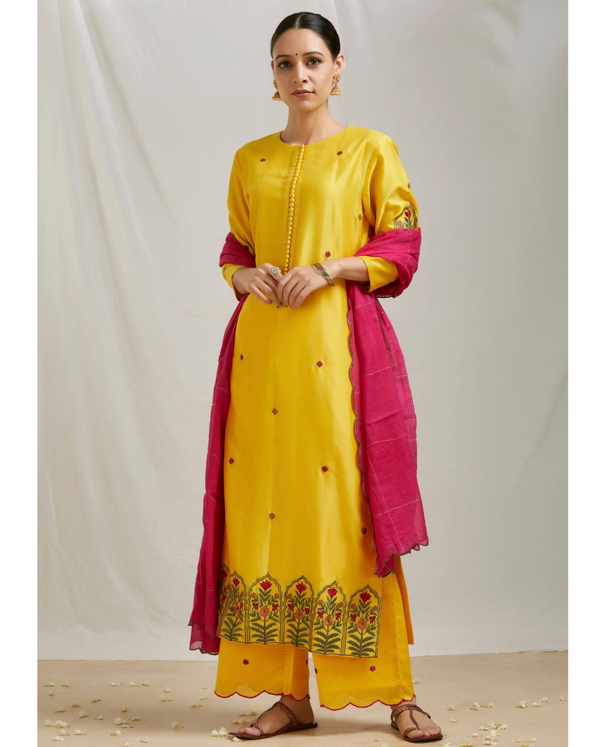 kurti plazo set with dupatta for wedding