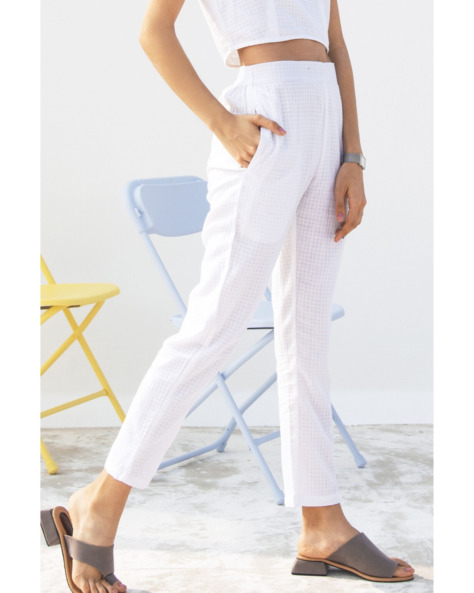 Lily straight pants by Gulaal | The Secret Label