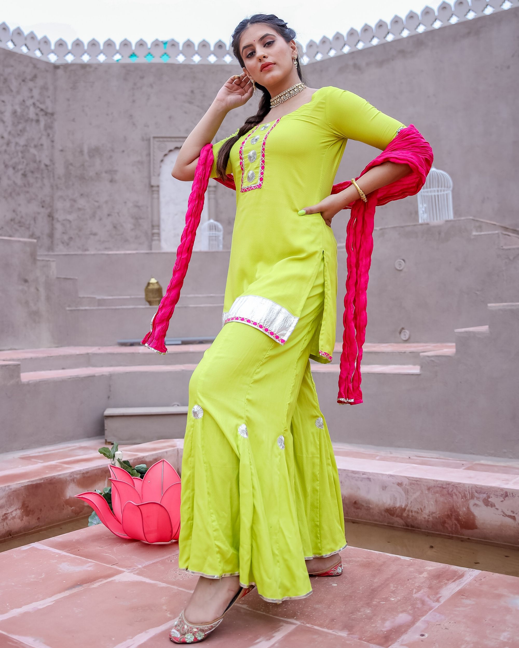 neon green sharara