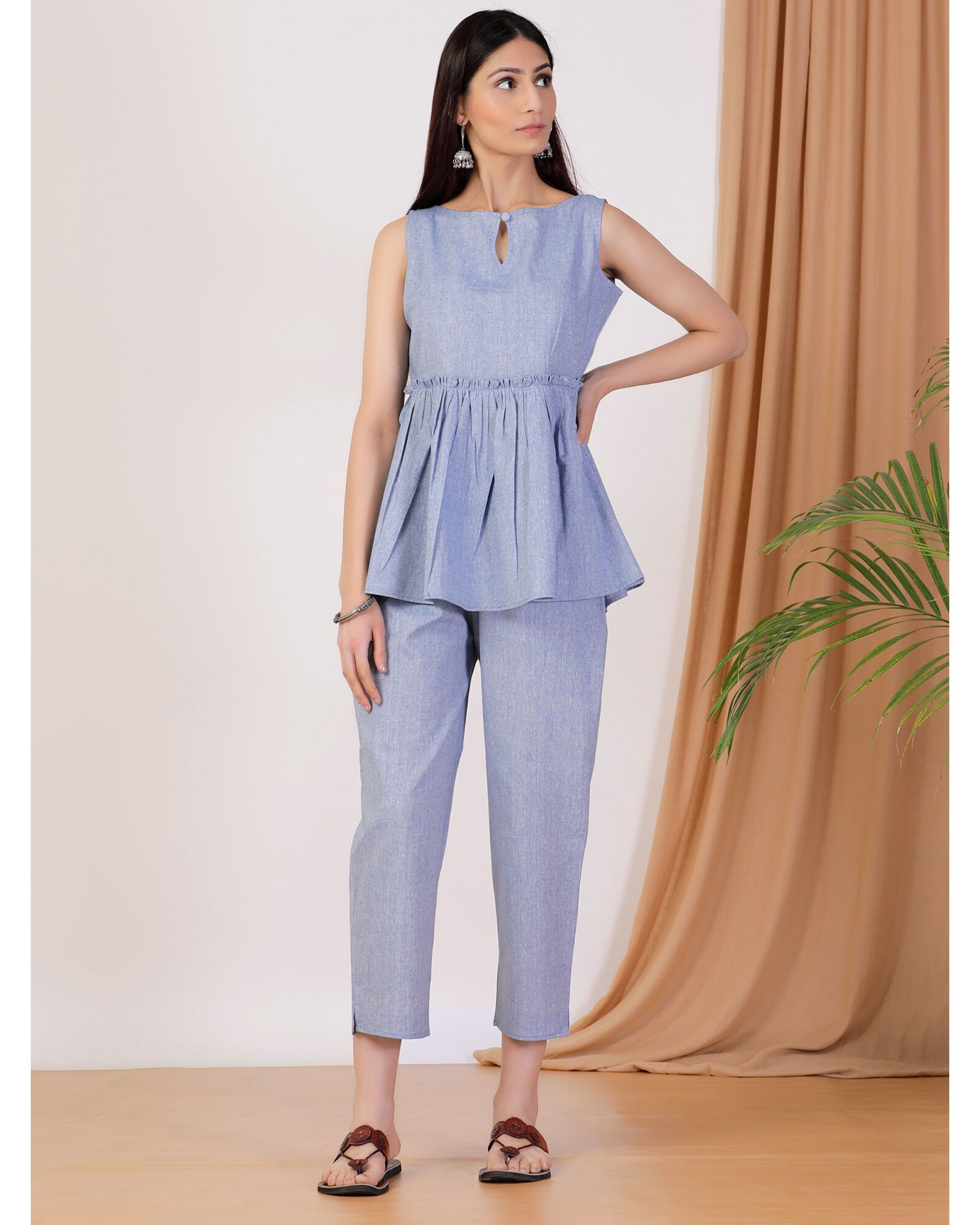 Women's Short Sleeve Notch Collar Top And Pants Pajama Set - Stars Above™ :  Target