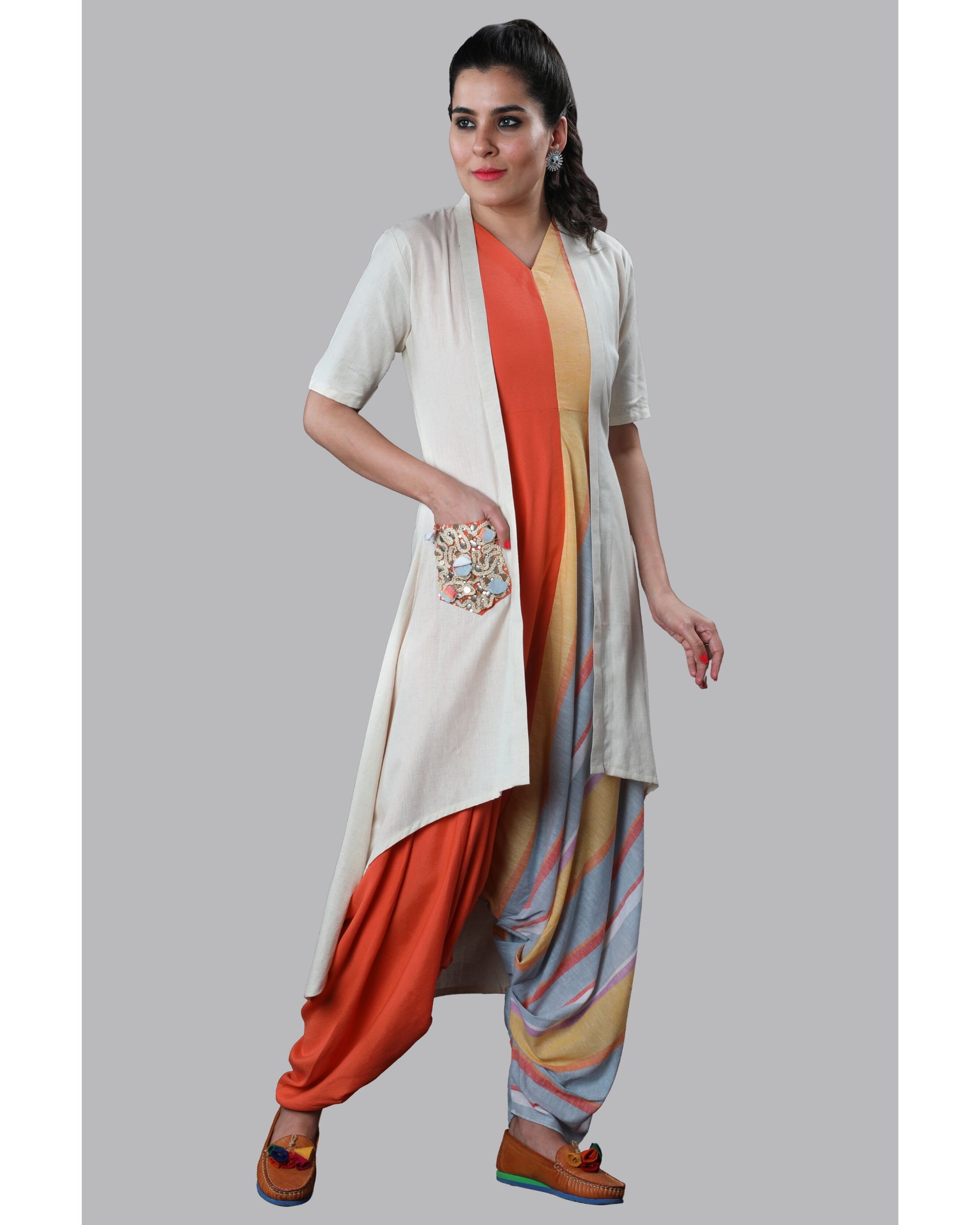 dhoti maxi dress