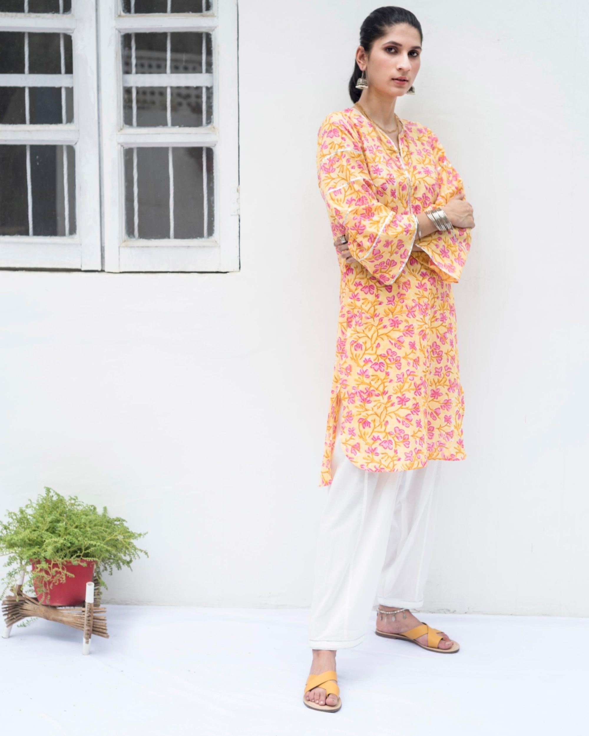 Go Colors salwarswomenindianwear  Buy Go Colors Women Light Beige Solid Cotton  Salwar Online  Nykaa Fashion